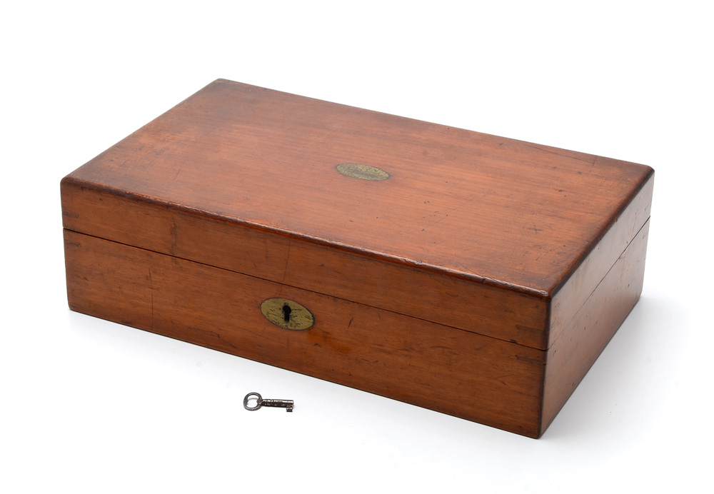 Antique Mahogany Games Compendium with F.H. Ayres Instruction Booklet