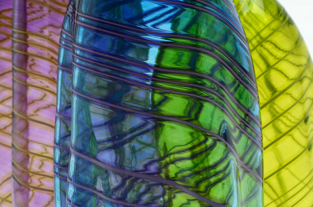 Darren Goodman Curated Group of Three Art Glass Bottles