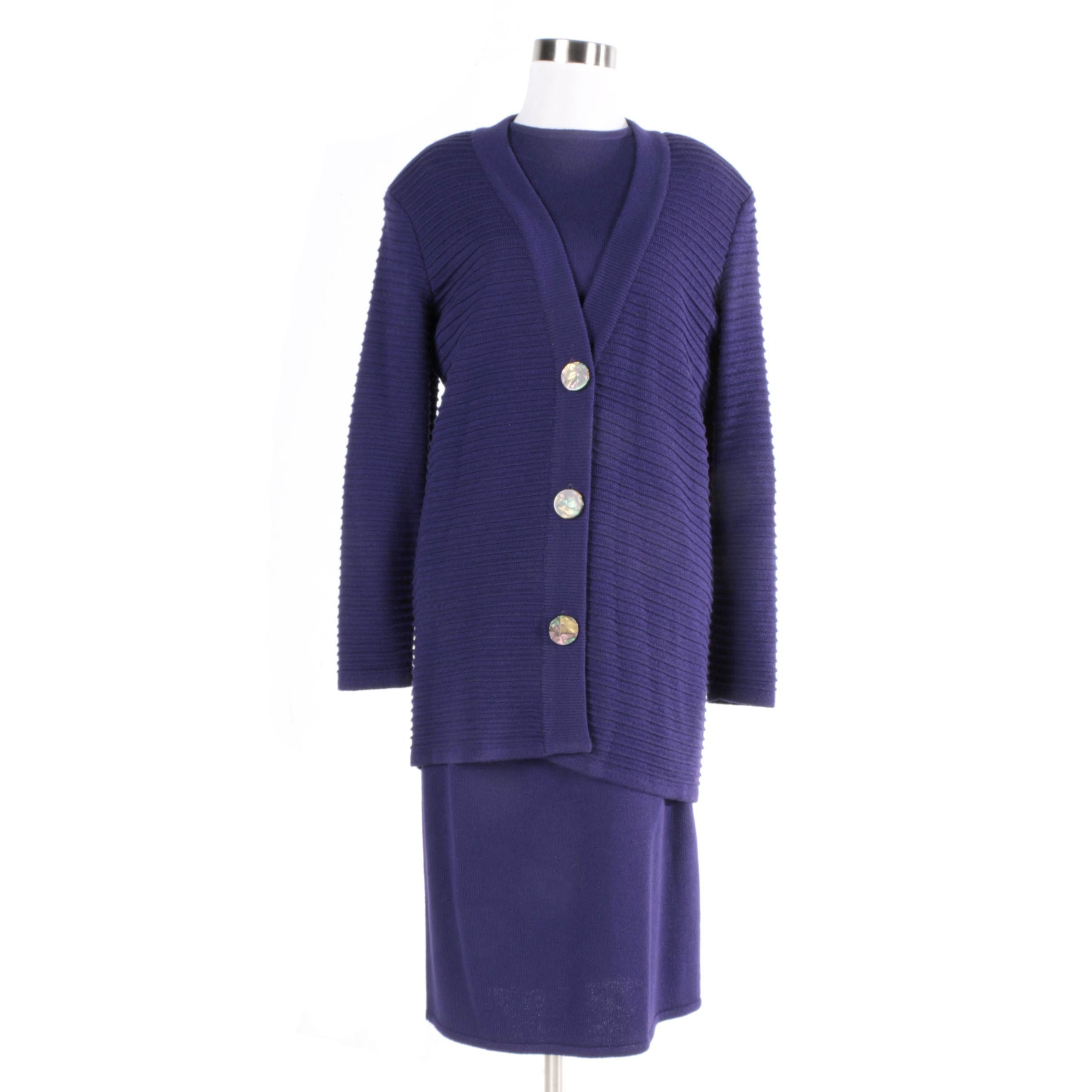 Ami Knits Three-Piece Skirt Suit