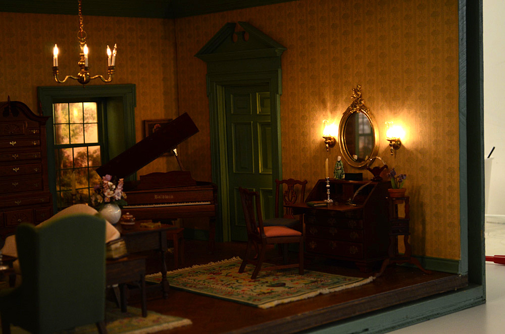 Miniature American Federal Style Drawing Room From Charles Tebelman