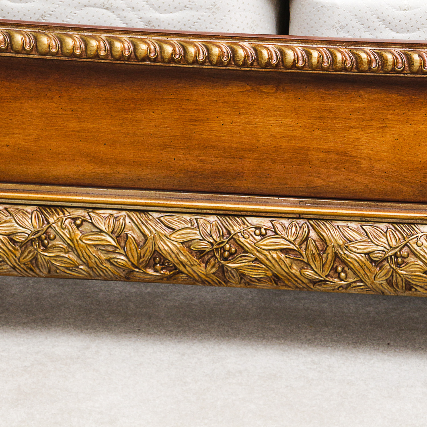 French Neoclassical  Style Cherry Veneered King Size Bed