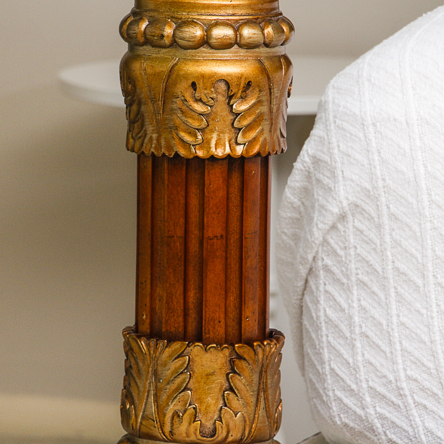 French Neoclassical  Style Cherry Veneered King Size Bed