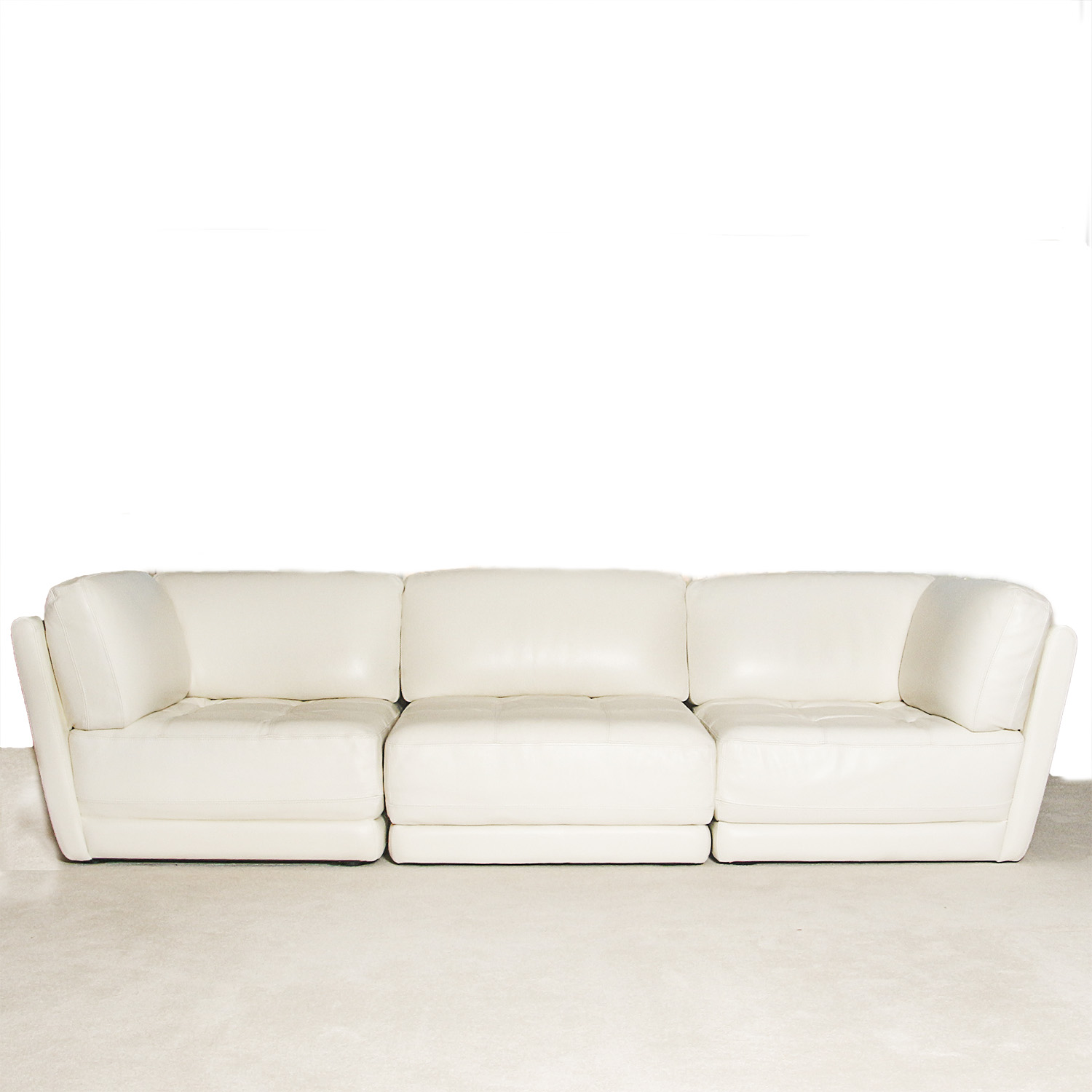 Italian Leather Modular Sofa by Chateau D'ax