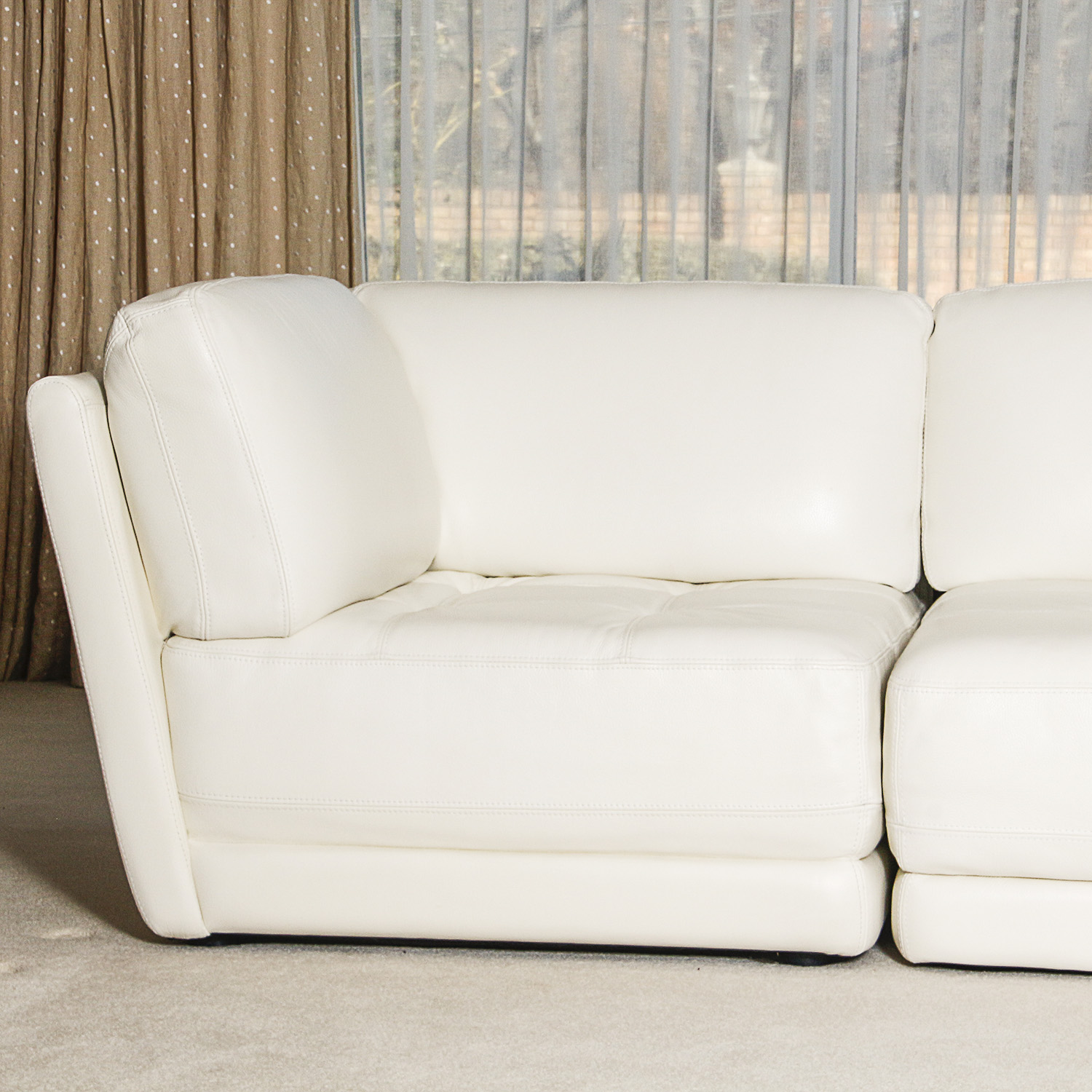 Italian Leather Modular Sofa by Chateau D'ax