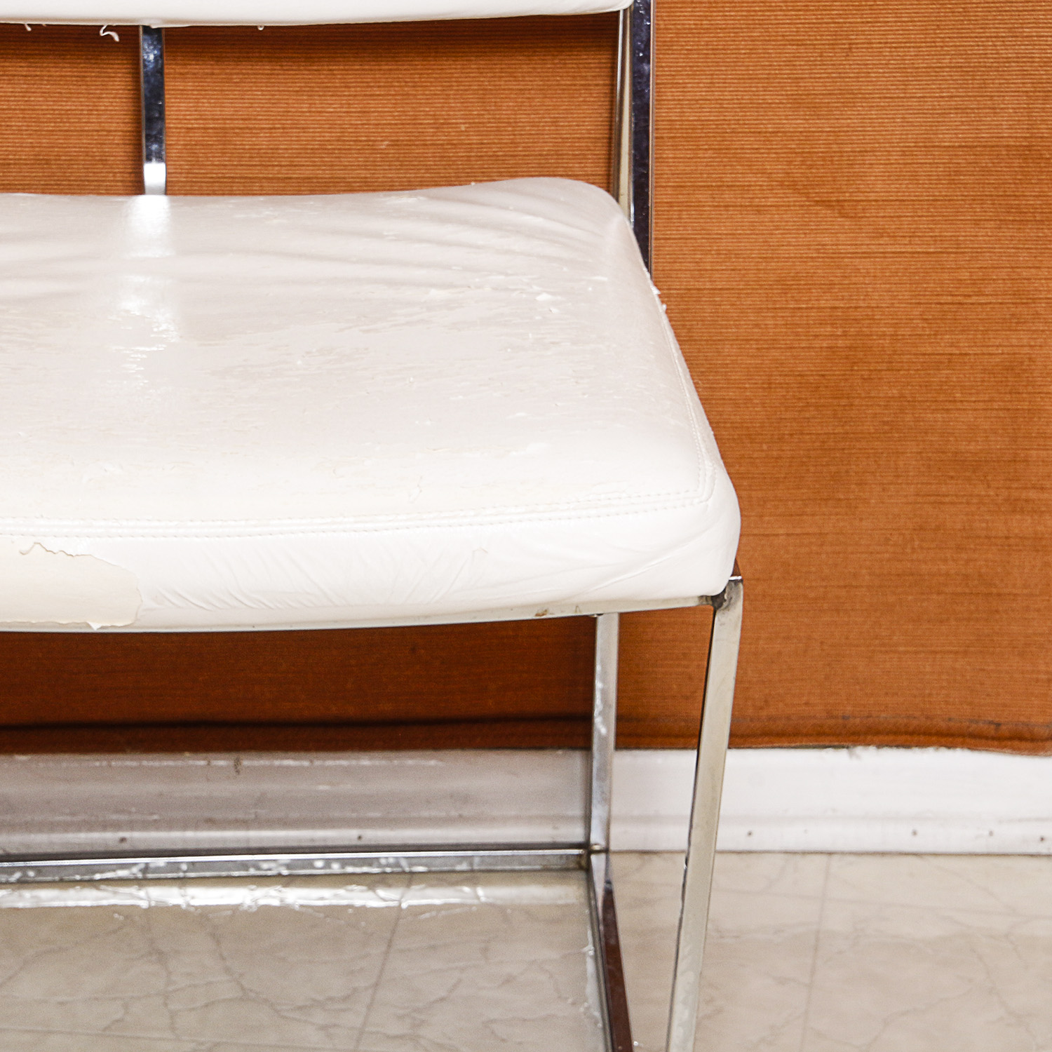 Mid Century Modern Chrome and Vinyl Dining Chairs