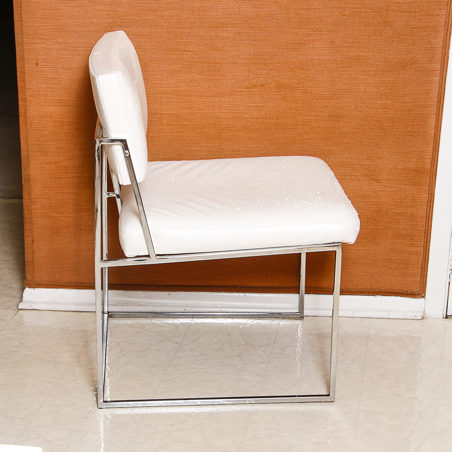 Mid Century Modern Chrome and Vinyl Dining Chairs