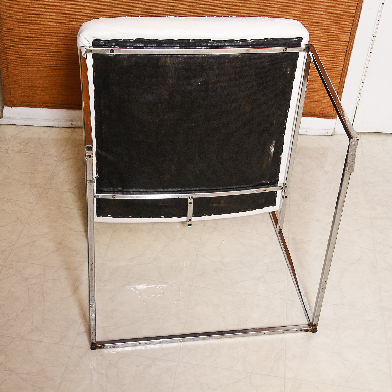 Mid Century Modern Chrome and Vinyl Dining Chairs