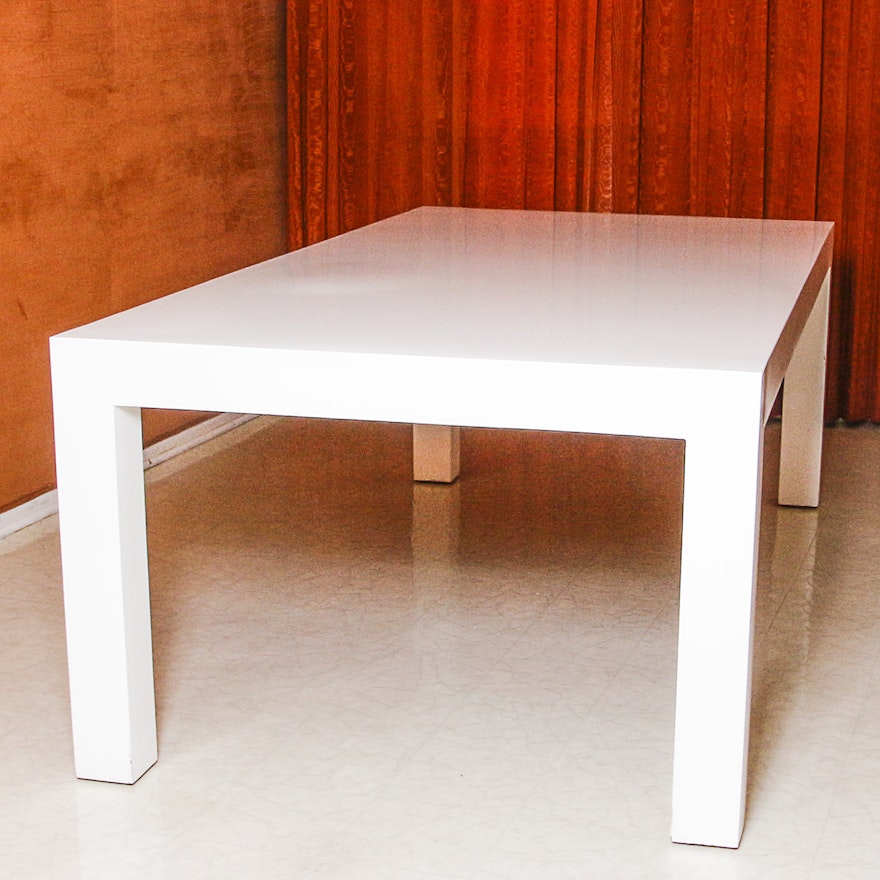 White Parsons Style Dining Table