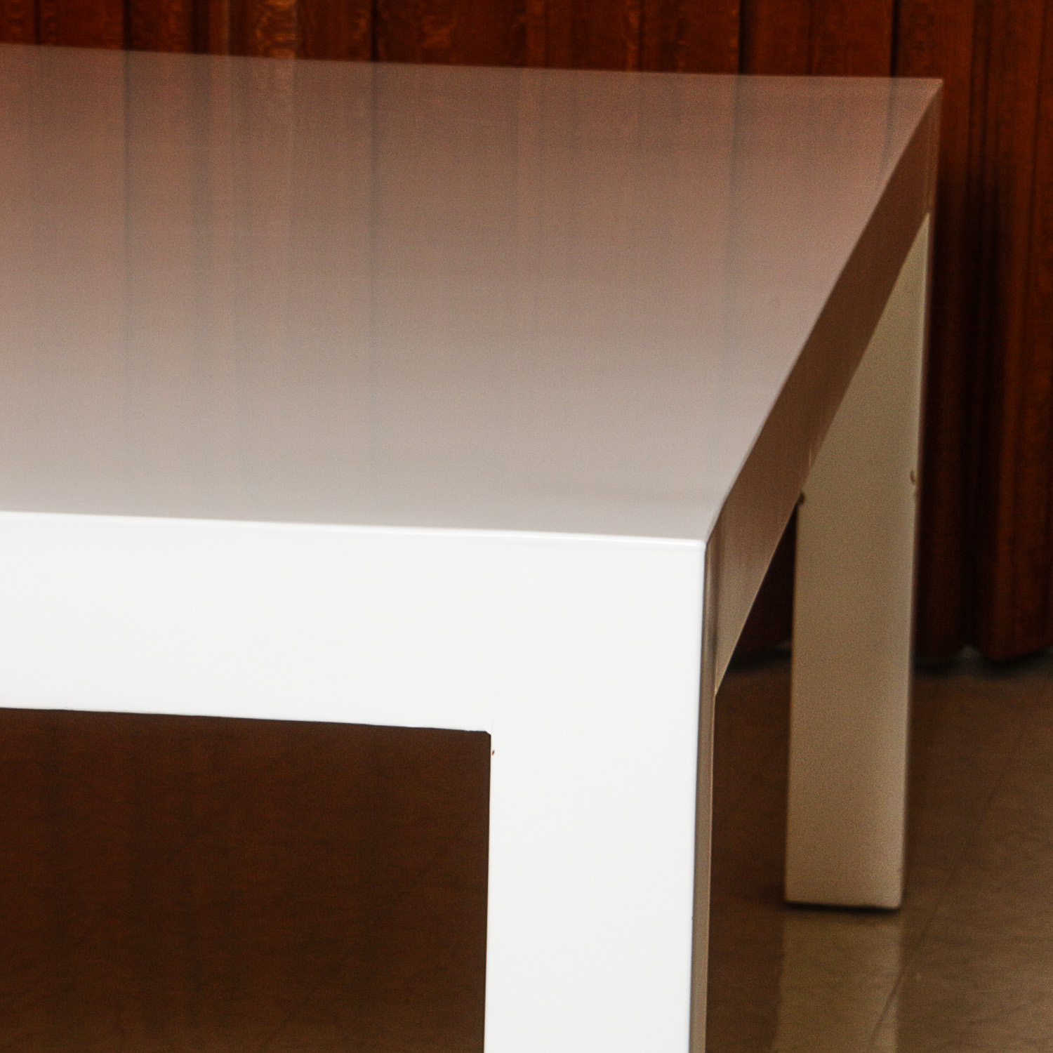 White Parsons Style Dining Table