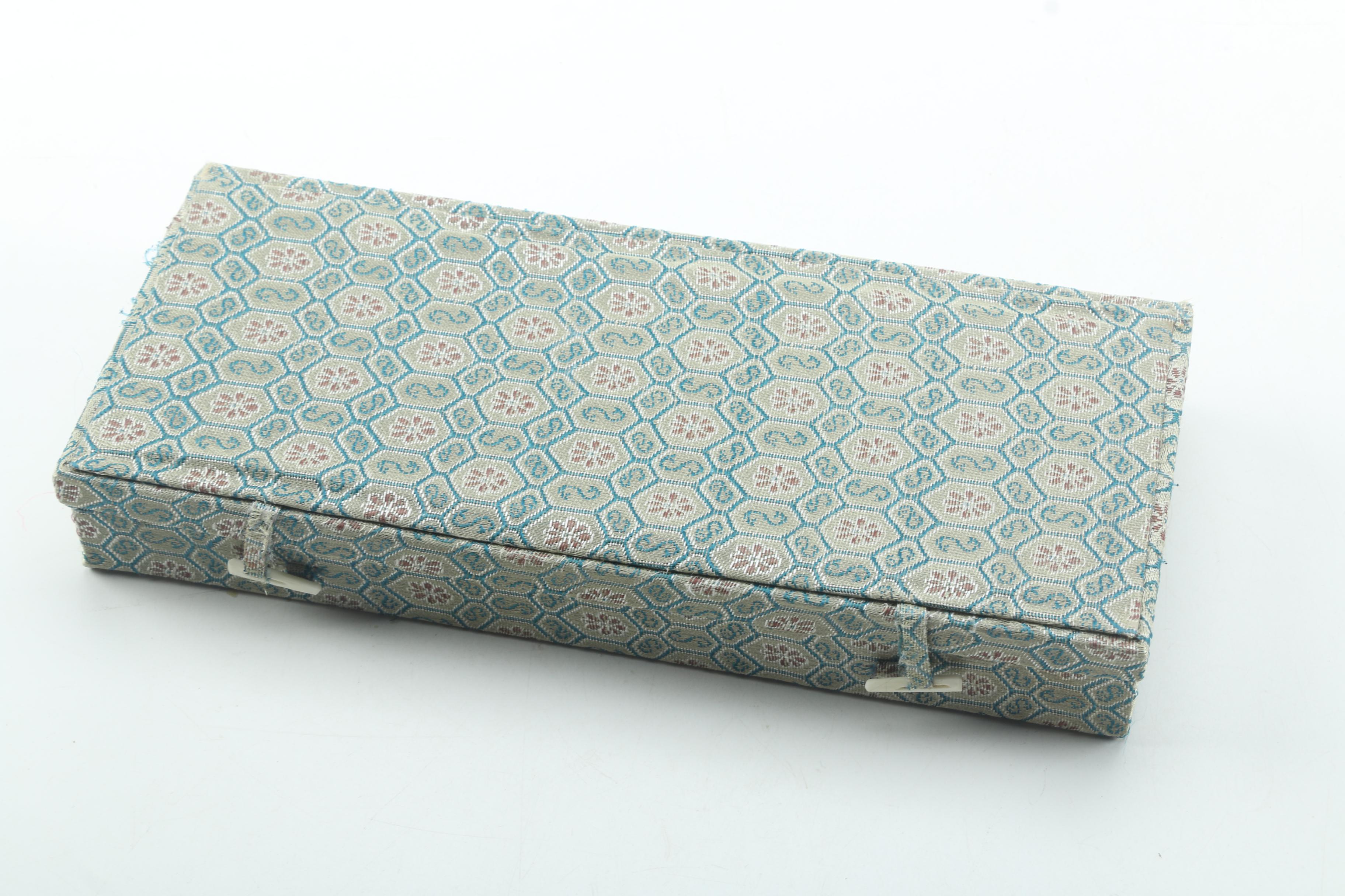 Chinese Riverscene Reverse Painted Glass Snuff Bottle Set