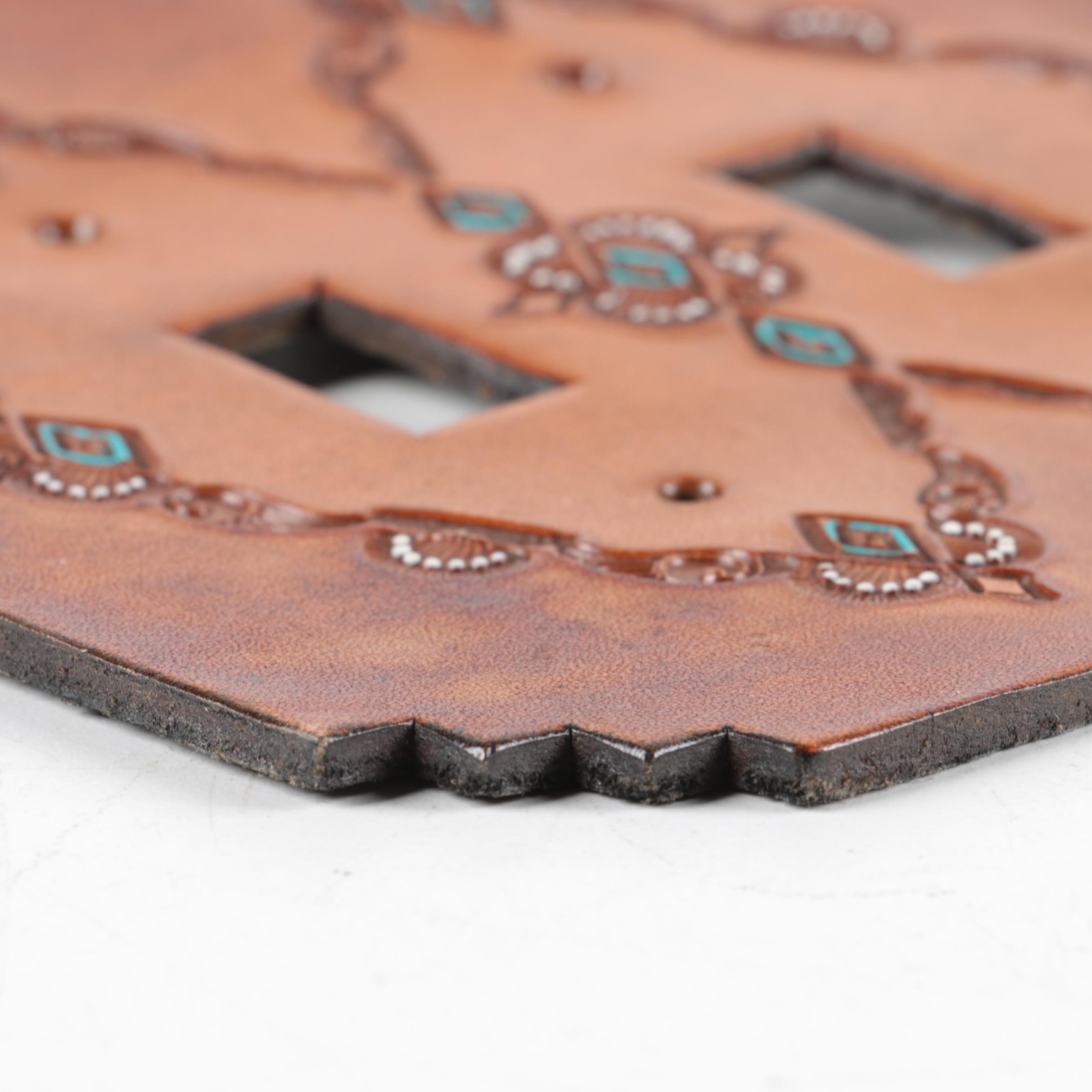 Southwestern Motif Leather Switch Plates