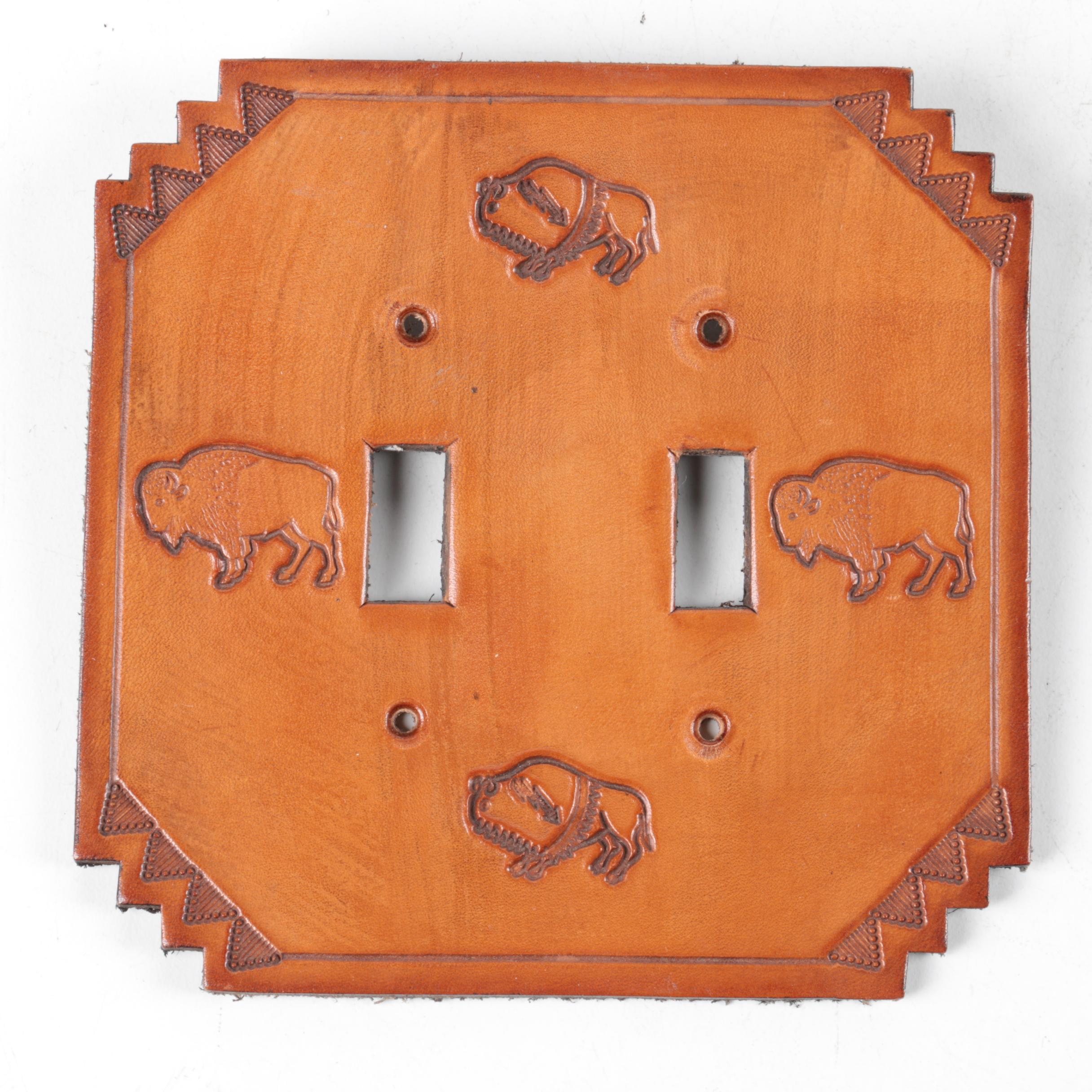 Southwestern Motif Leather Switch Plates