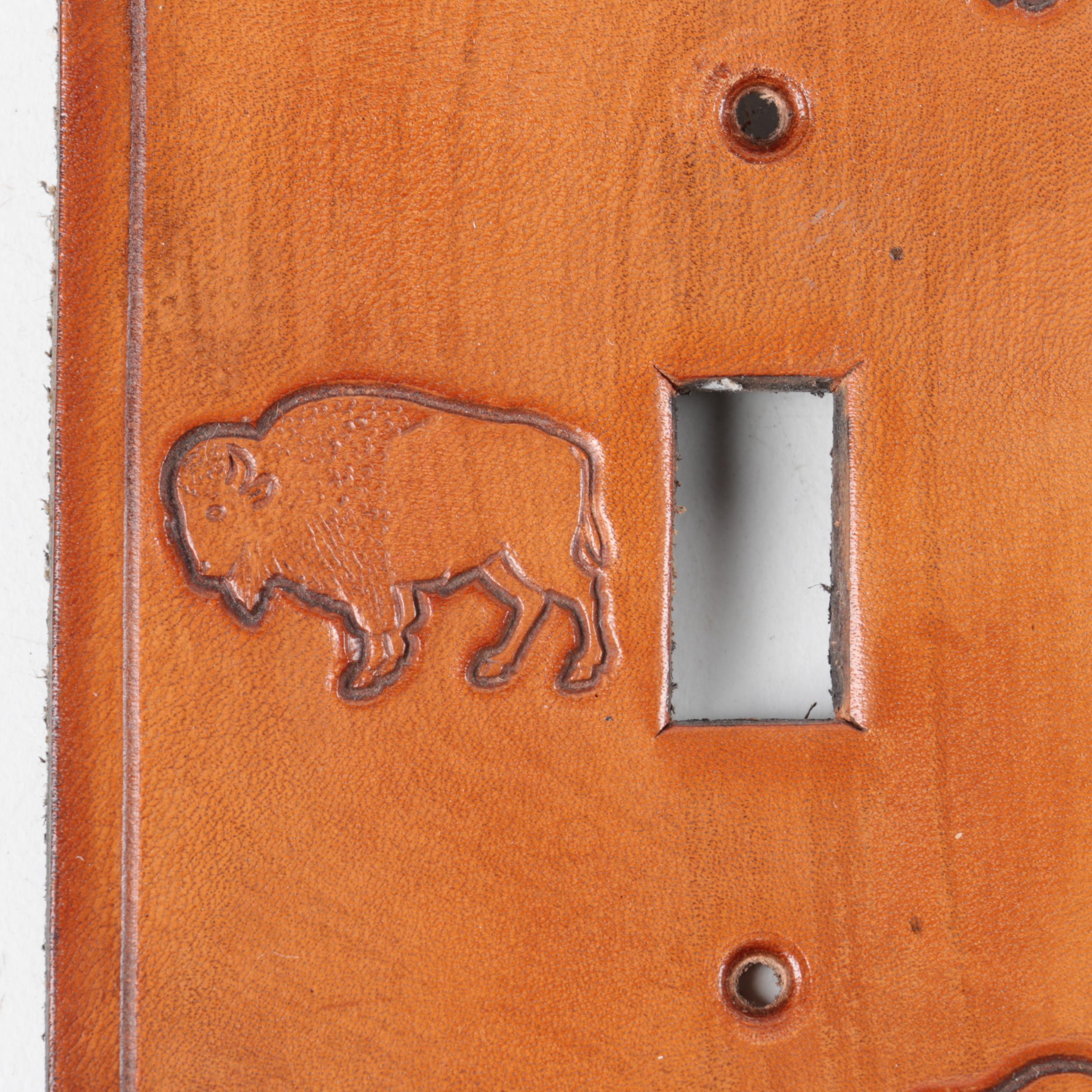 Southwestern Motif Leather Switch Plates