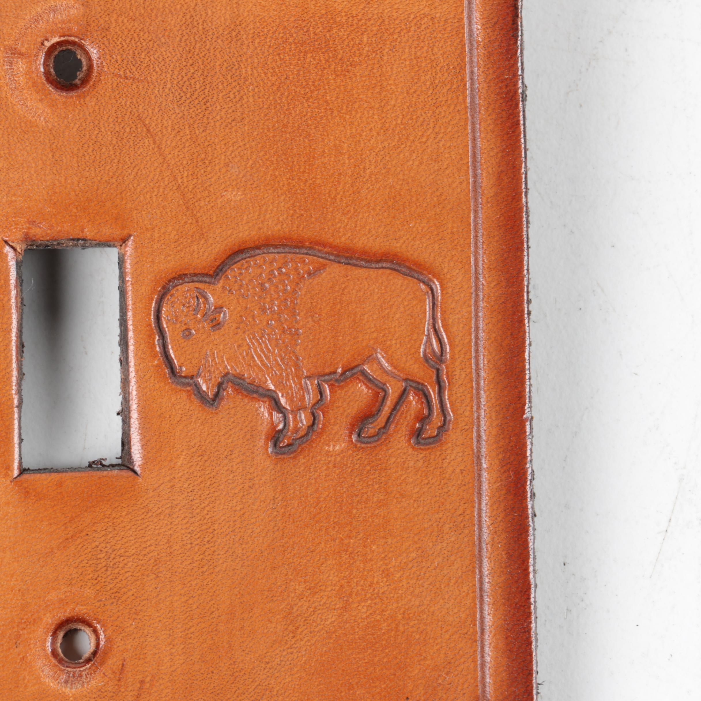 Southwestern Motif Leather Switch Plates