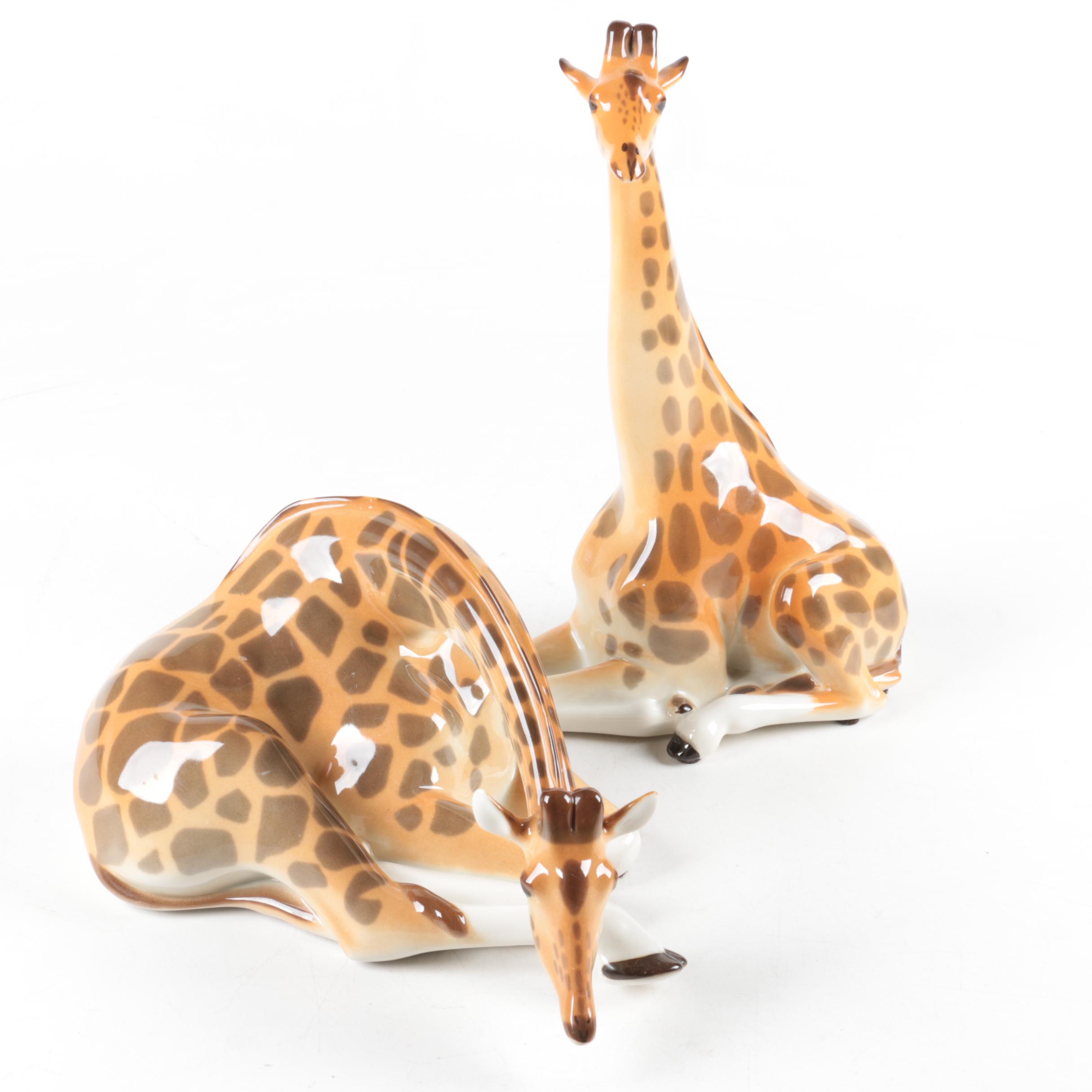 Ceramic Giraffe Figurines