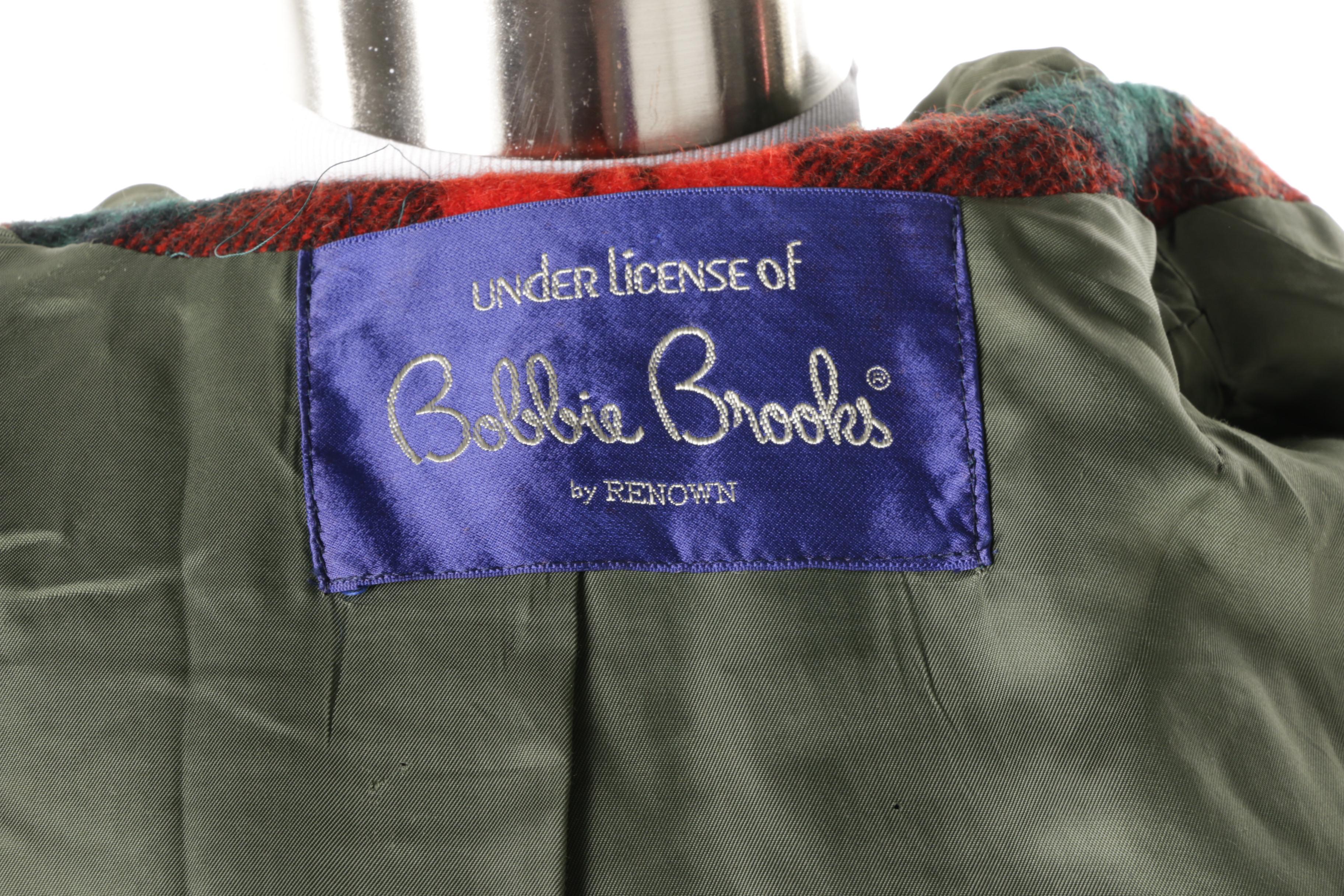 Women's Bobbie Brooks by Renown Red and Green Plaid Coat