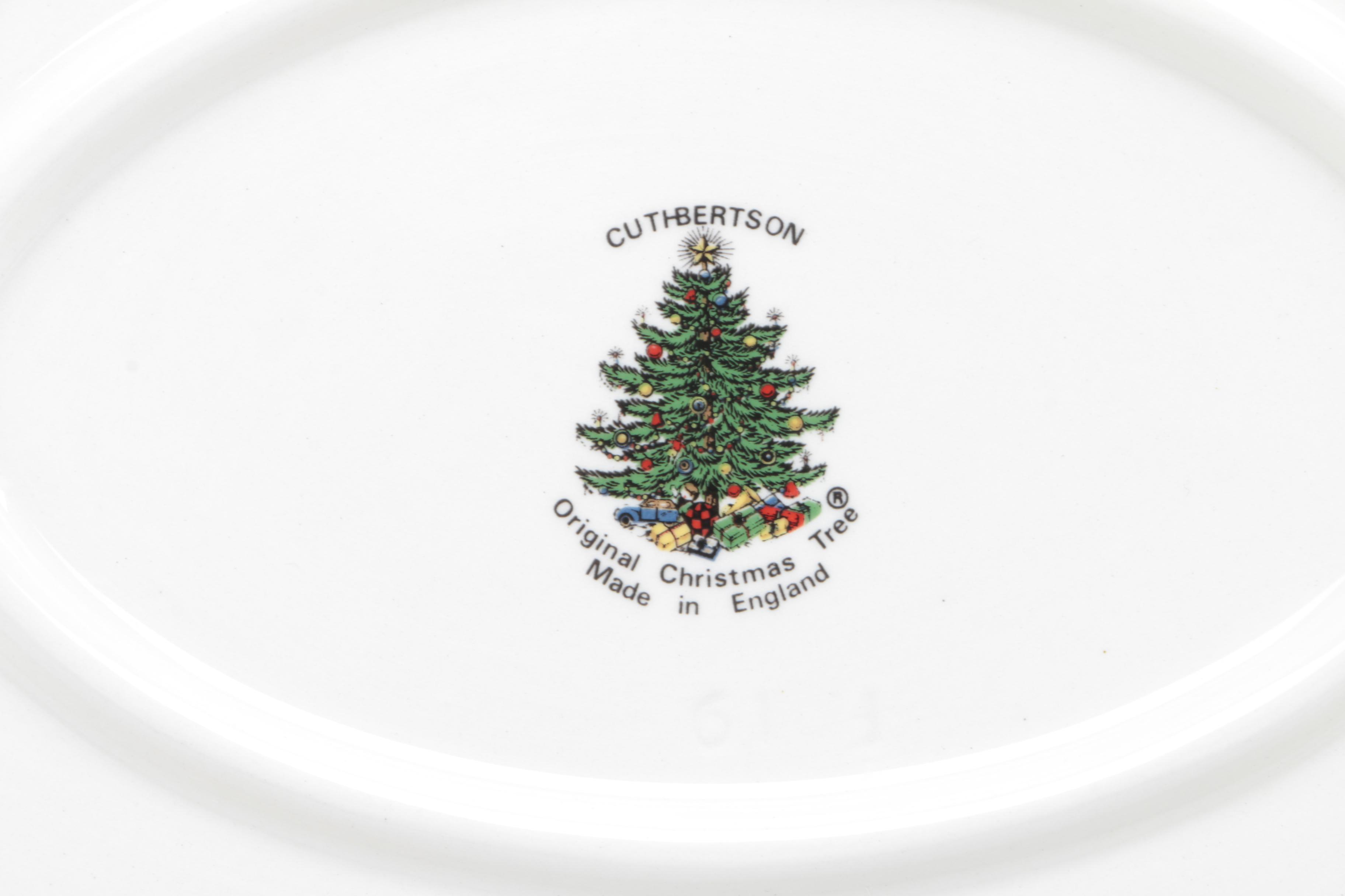 Cuthbertson "Original Christmas Tree" English China Plates