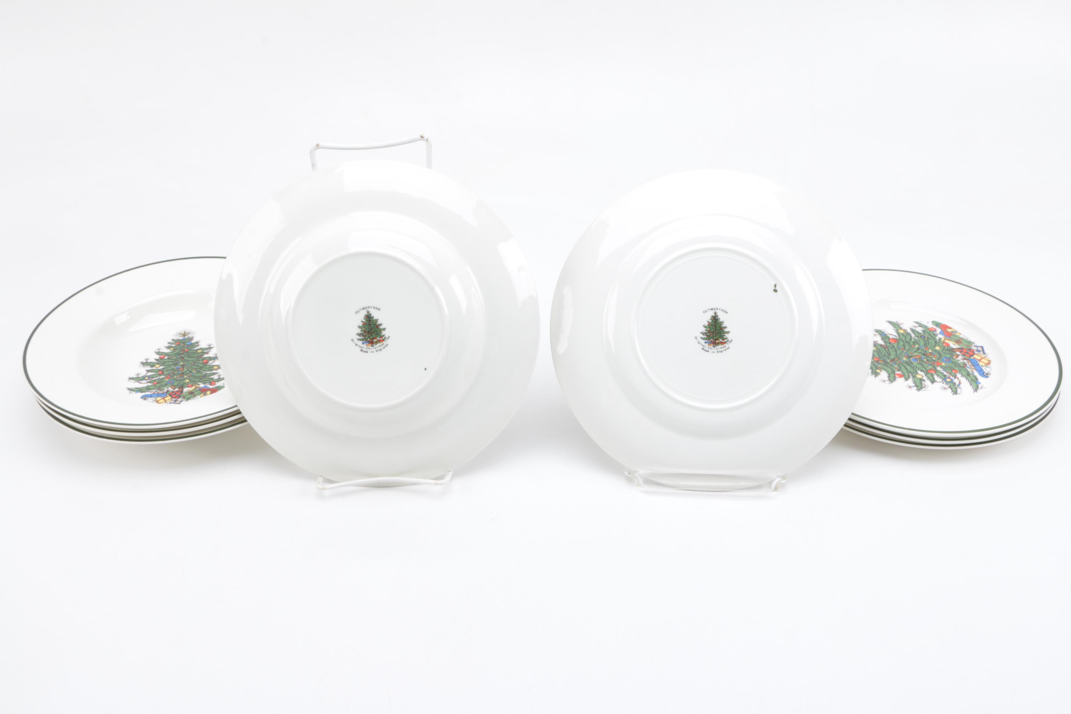 Cuthbertson "Original Christmas Tree" English China Plates