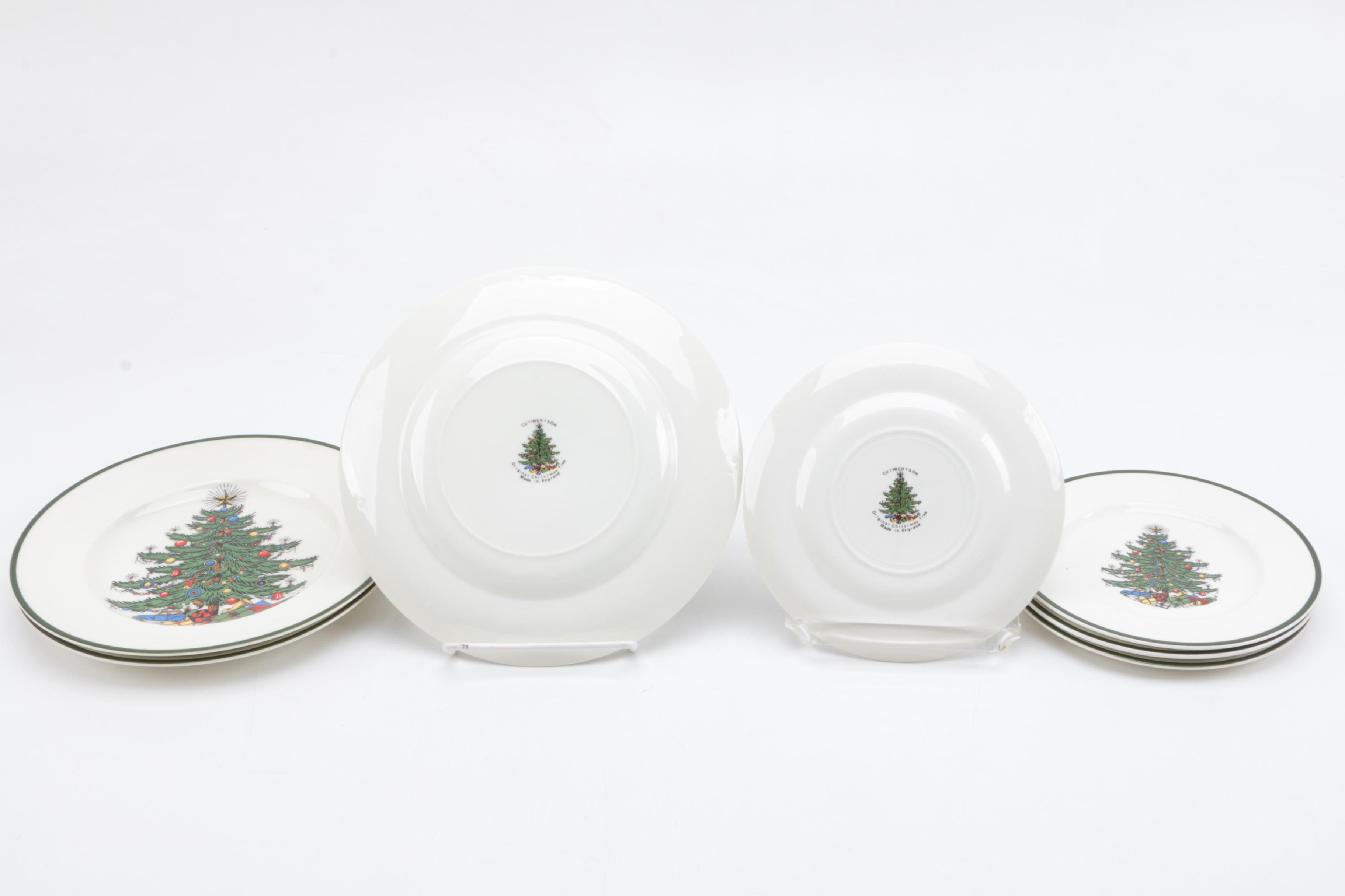 Cuthbertson "Original Christmas Tree" English China Plates