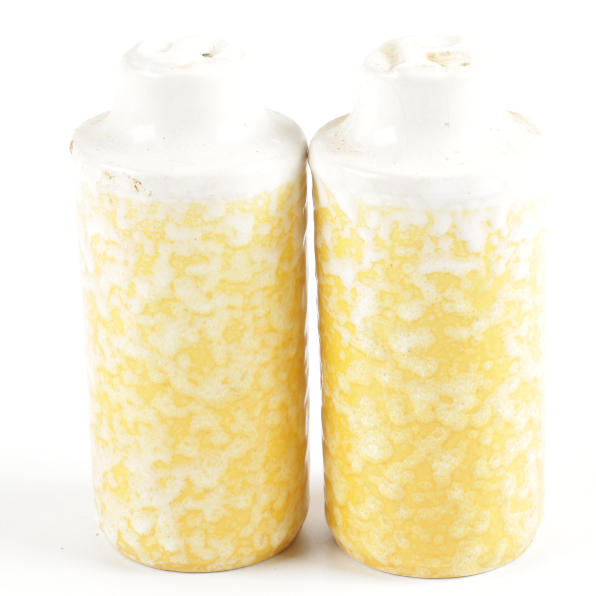 Vintage Yellow Ceramic Salt and Pepper Shakers
