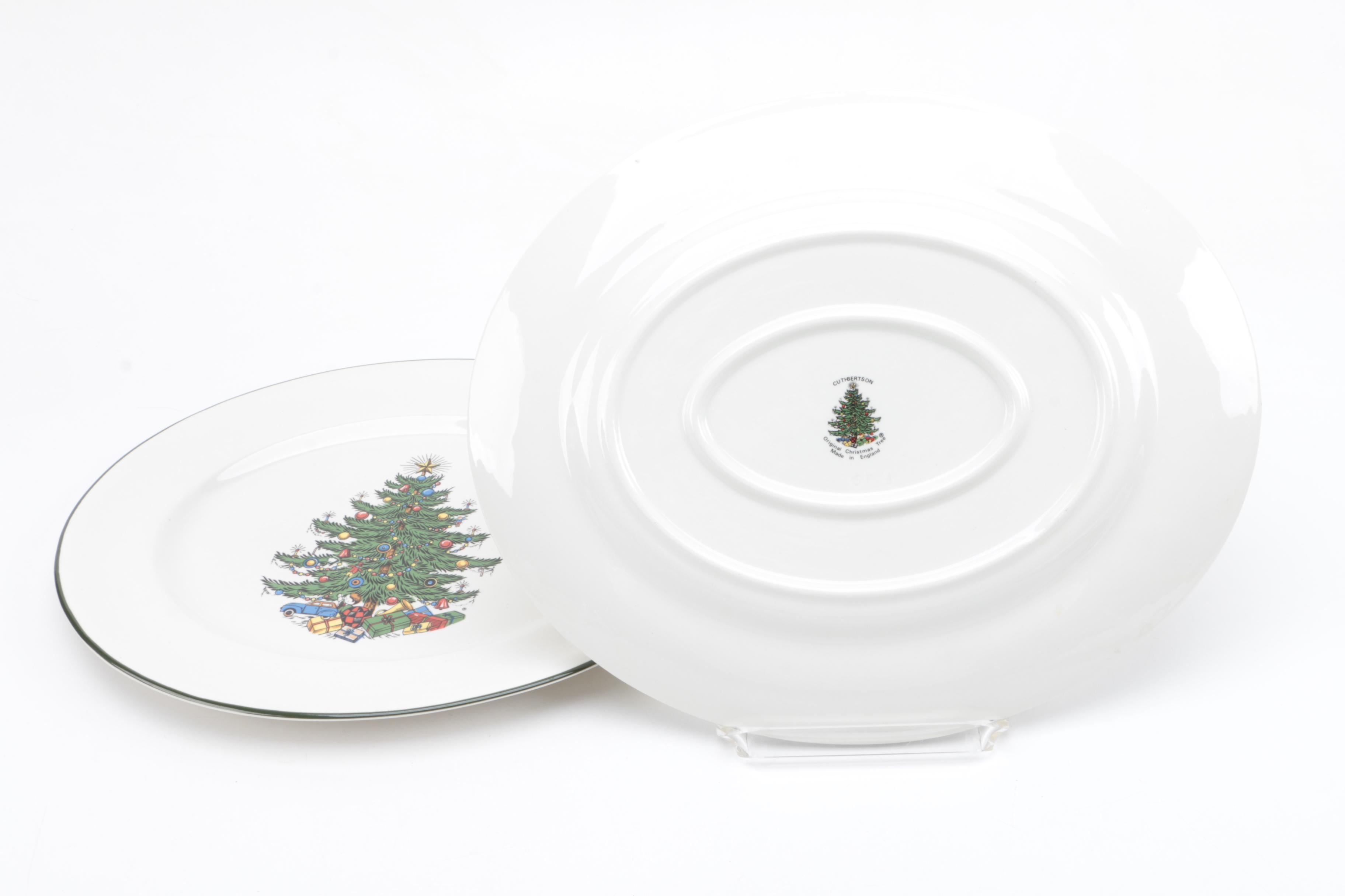 Cuthbertson "Original Christmas Tree" English China Plates