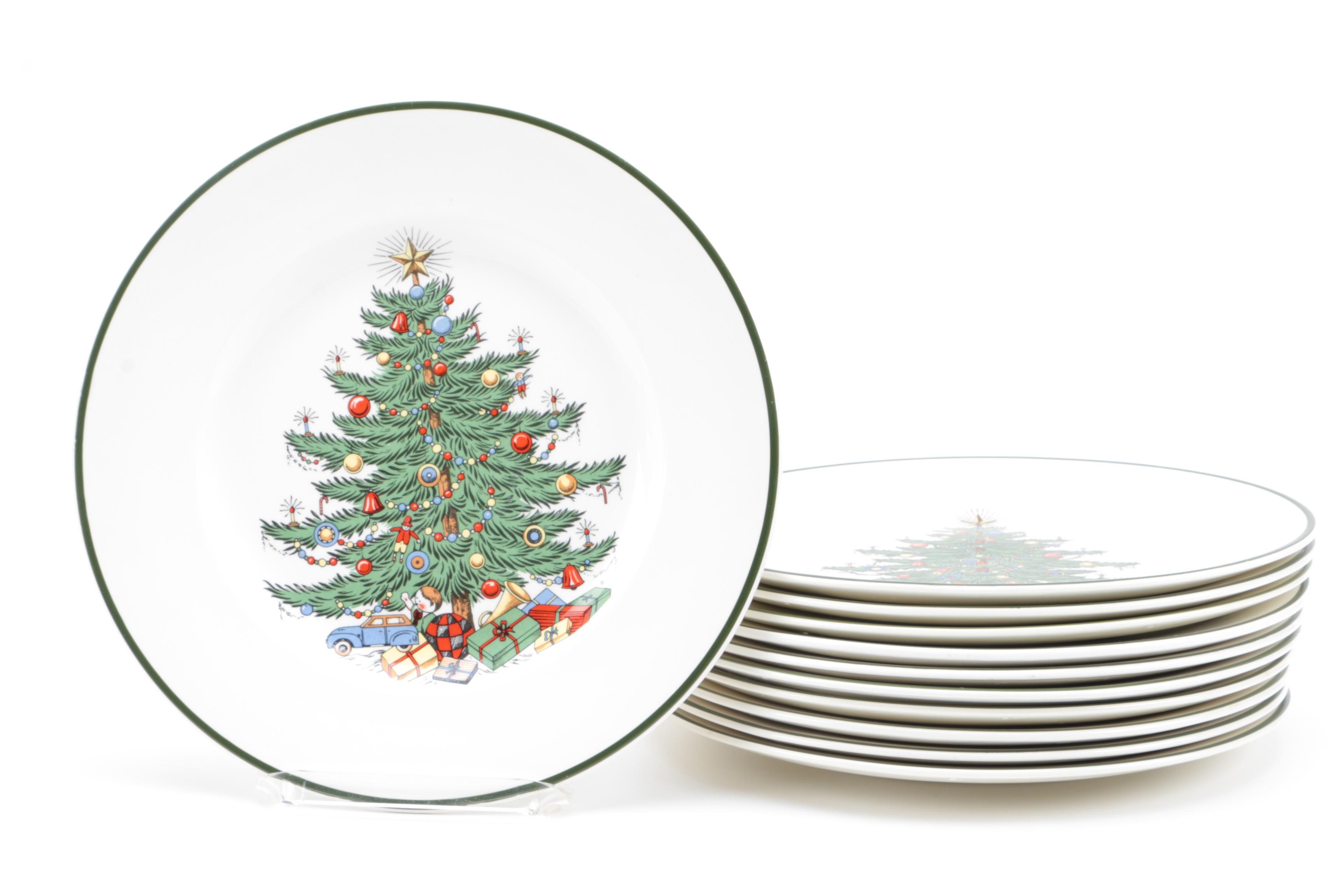 Cuthbertson "Original Christmas Tree" English China Plates