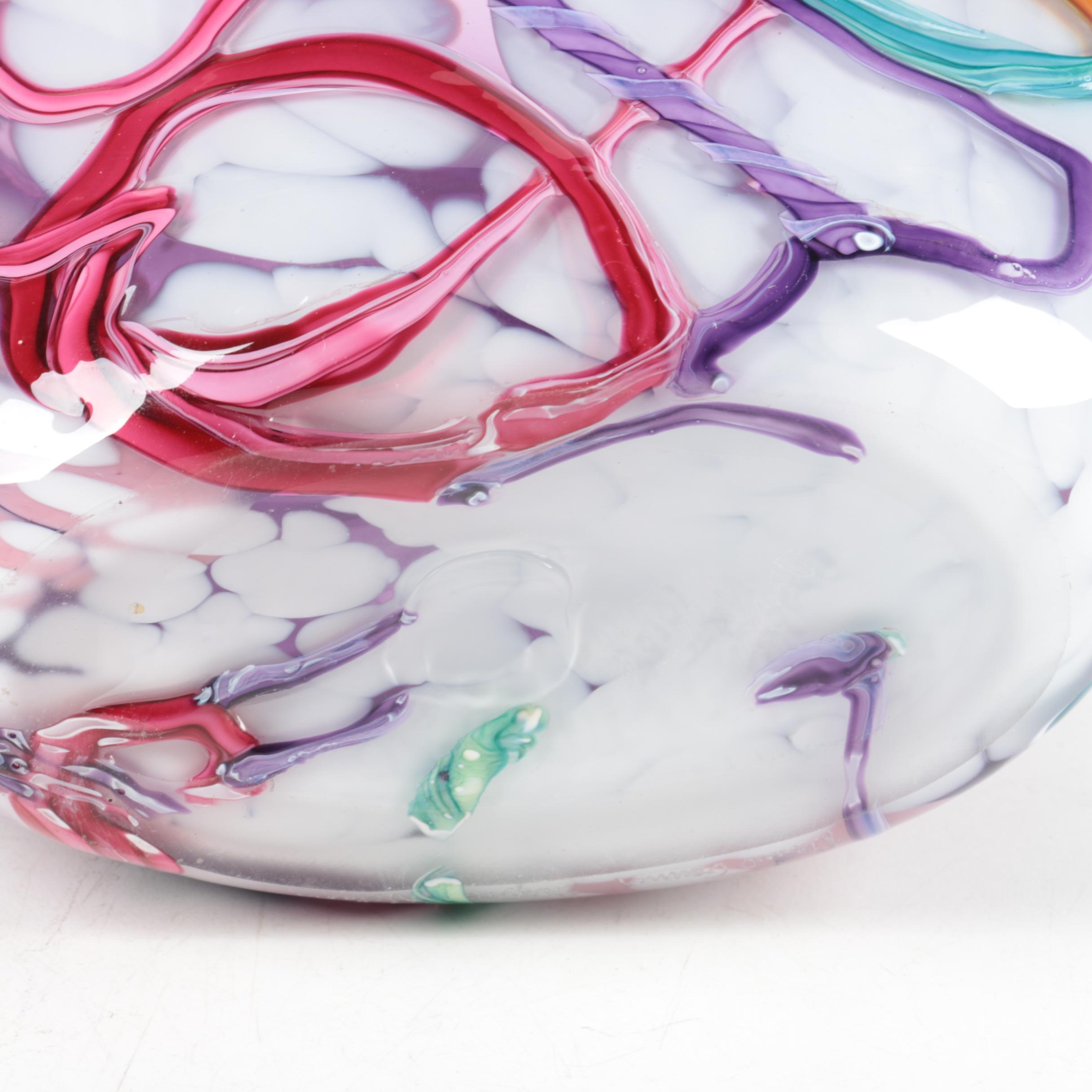 Signed Art Glass Freeform Bowl