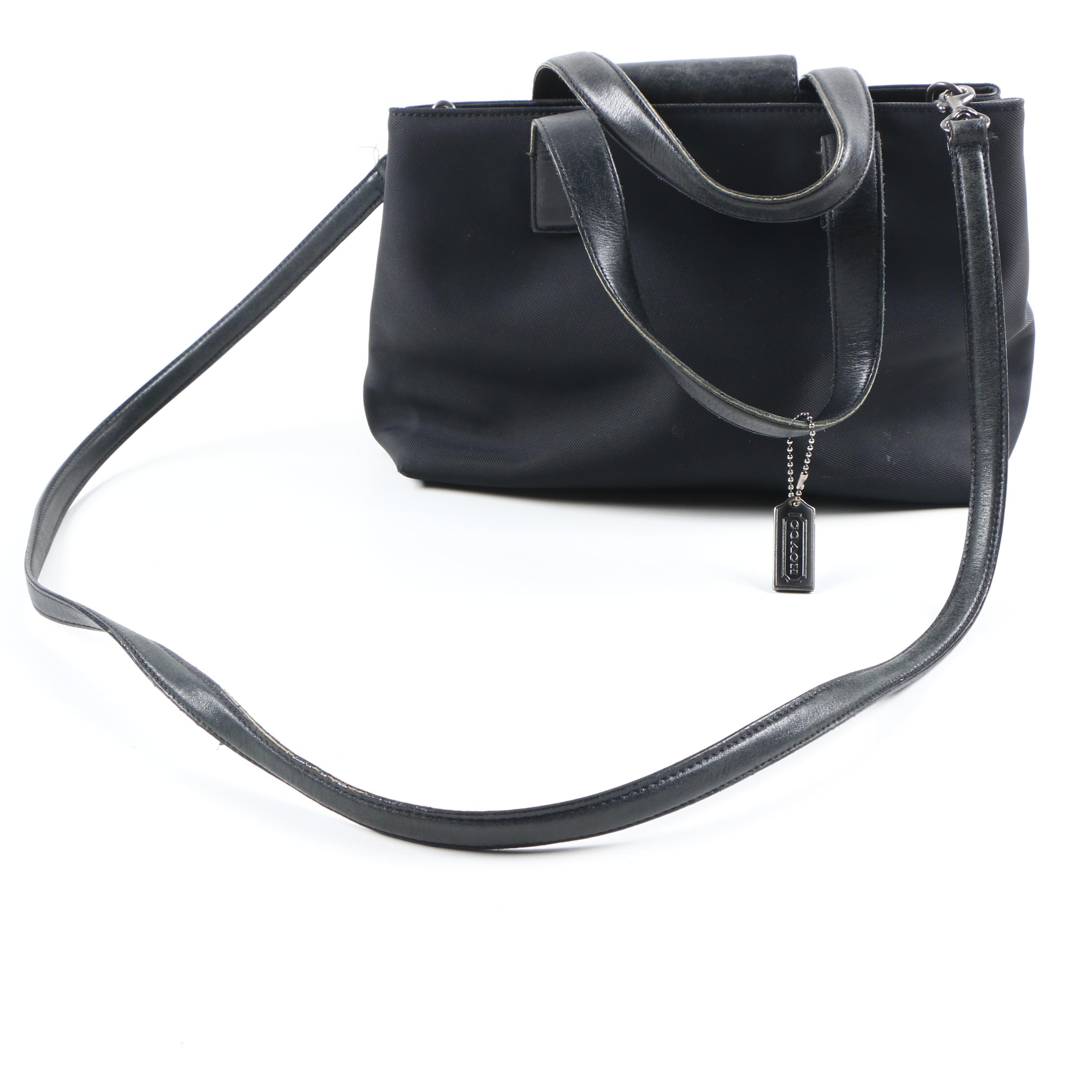 Coach Mercer Twill and Leather Tote Bag