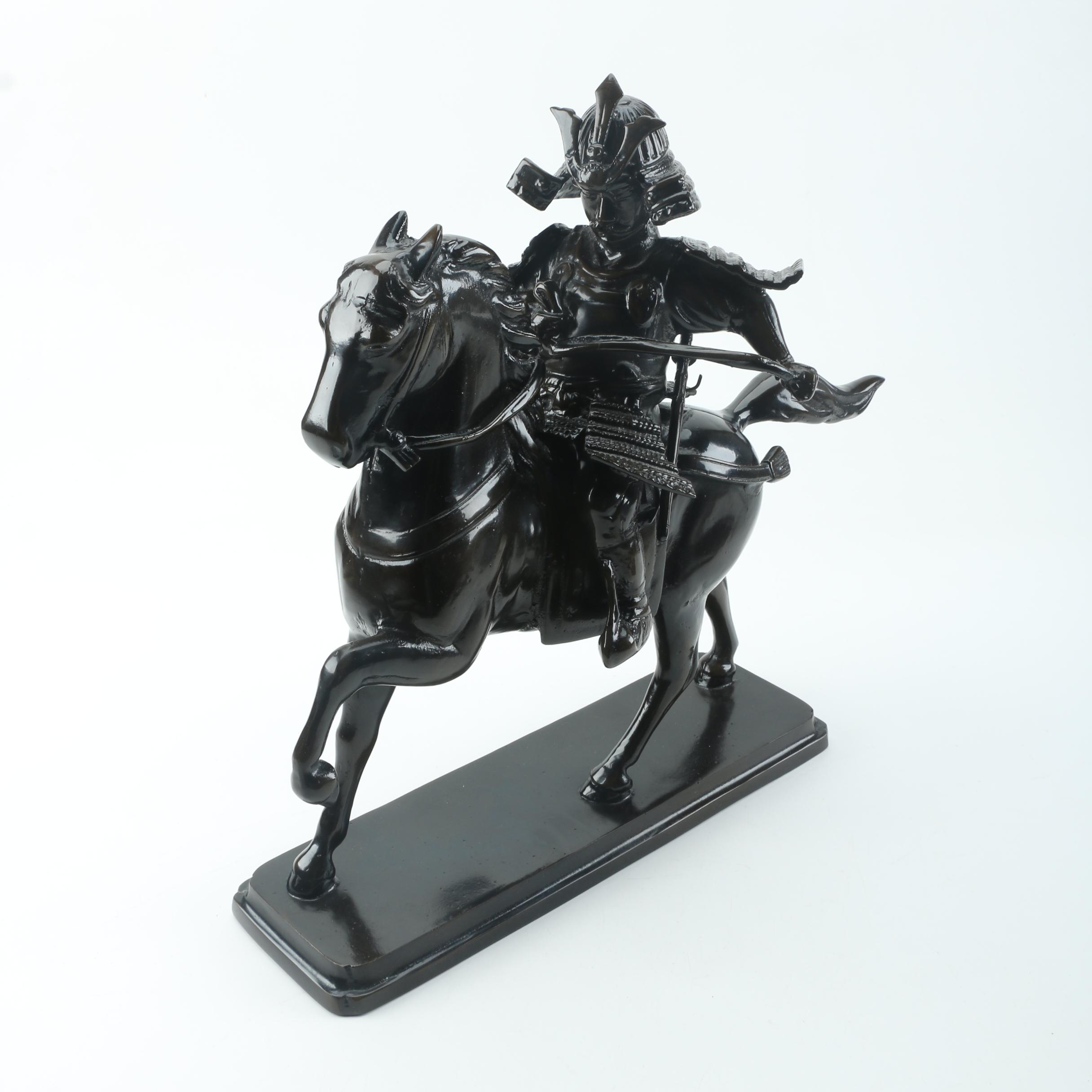 Mounted Samurai Sculpture