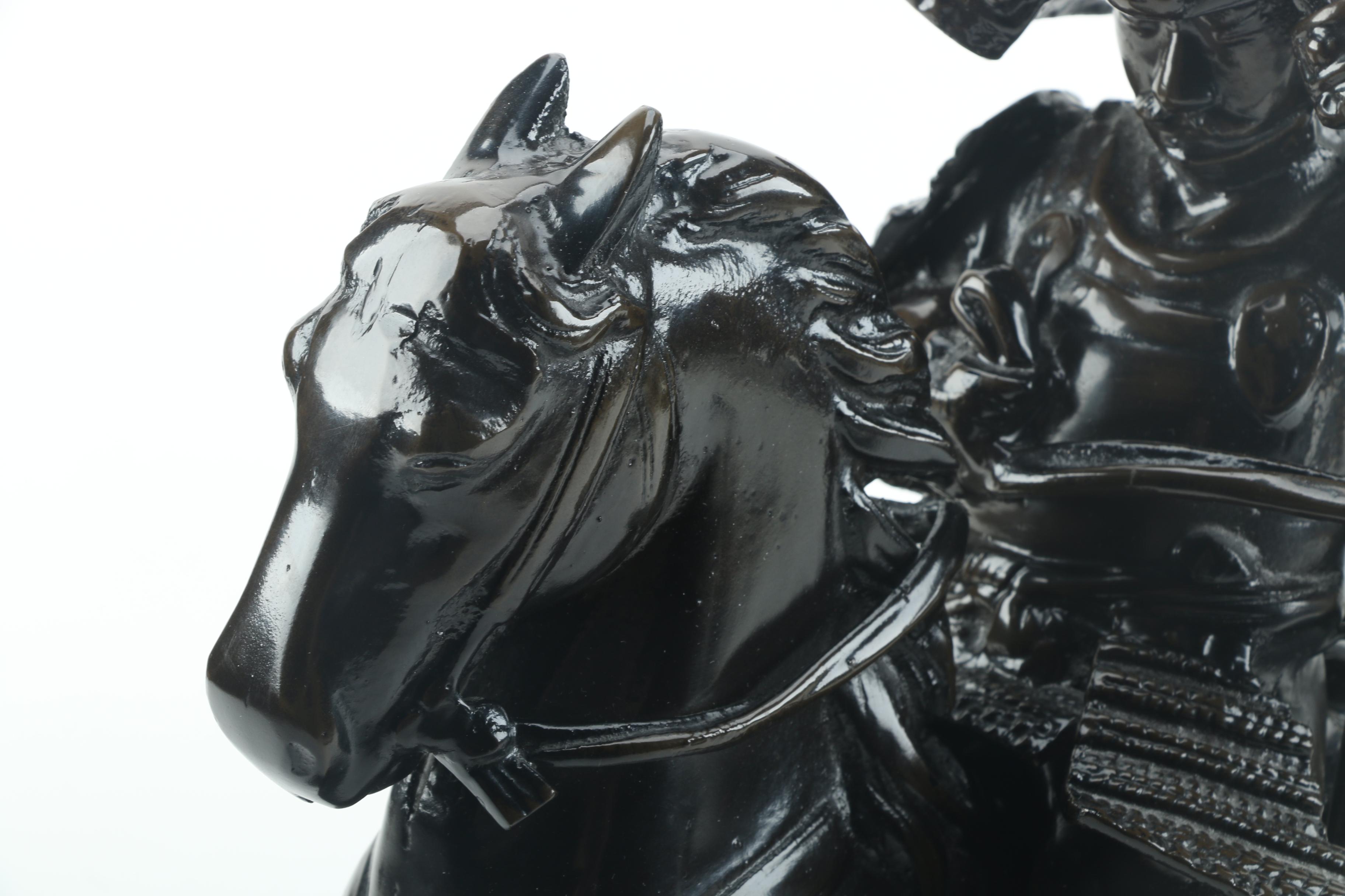 Mounted Samurai Sculpture