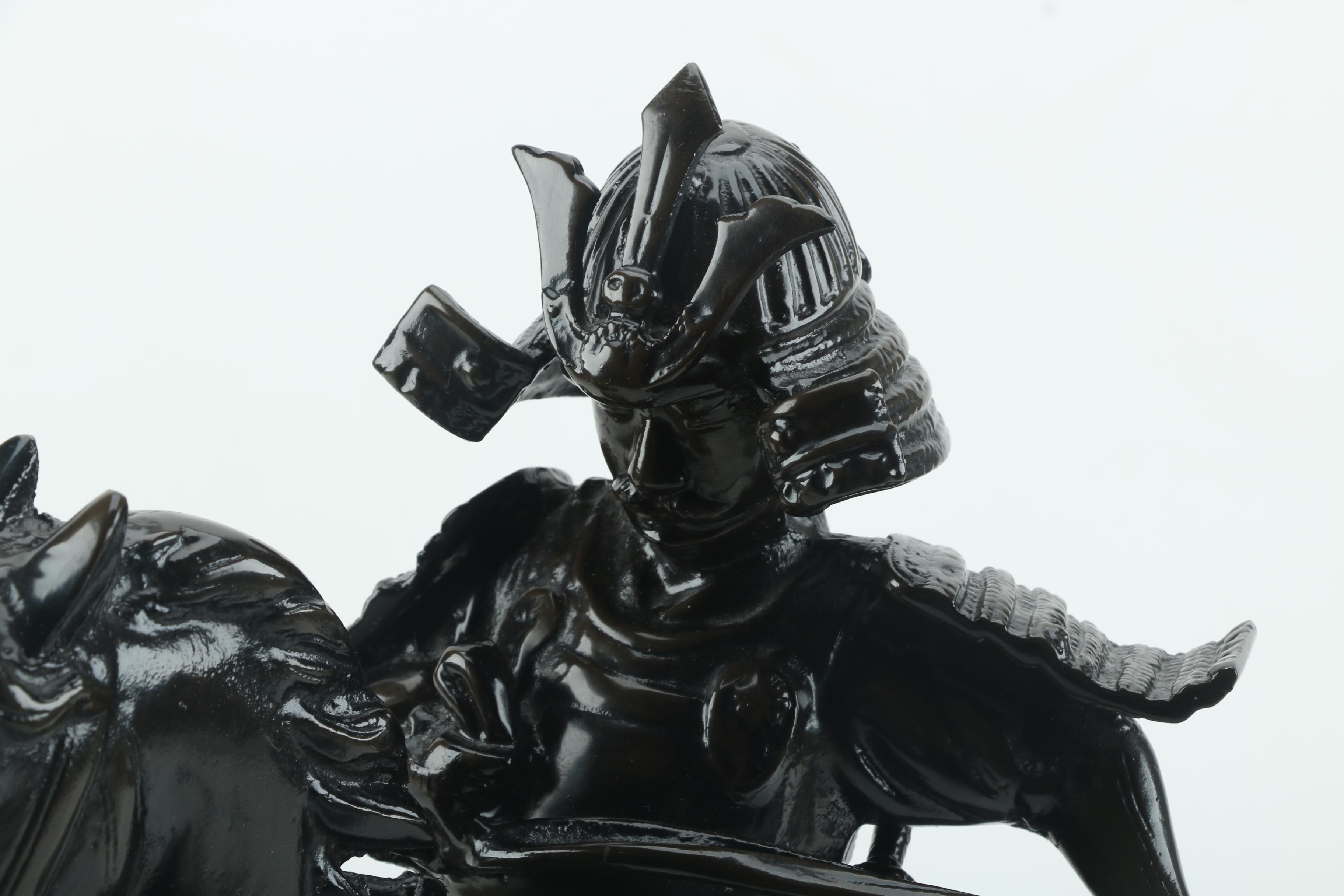 Mounted Samurai Sculpture