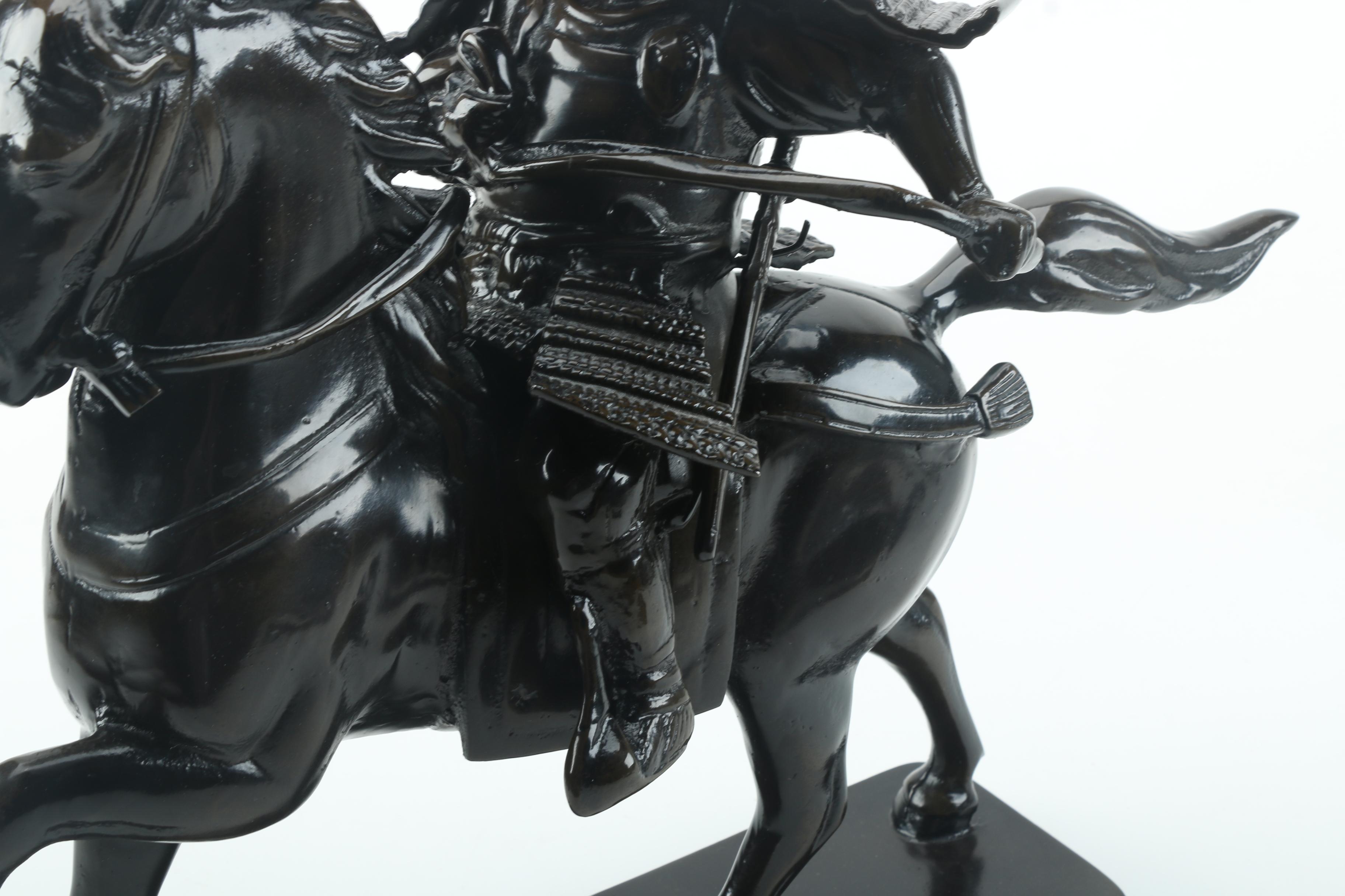 Mounted Samurai Sculpture