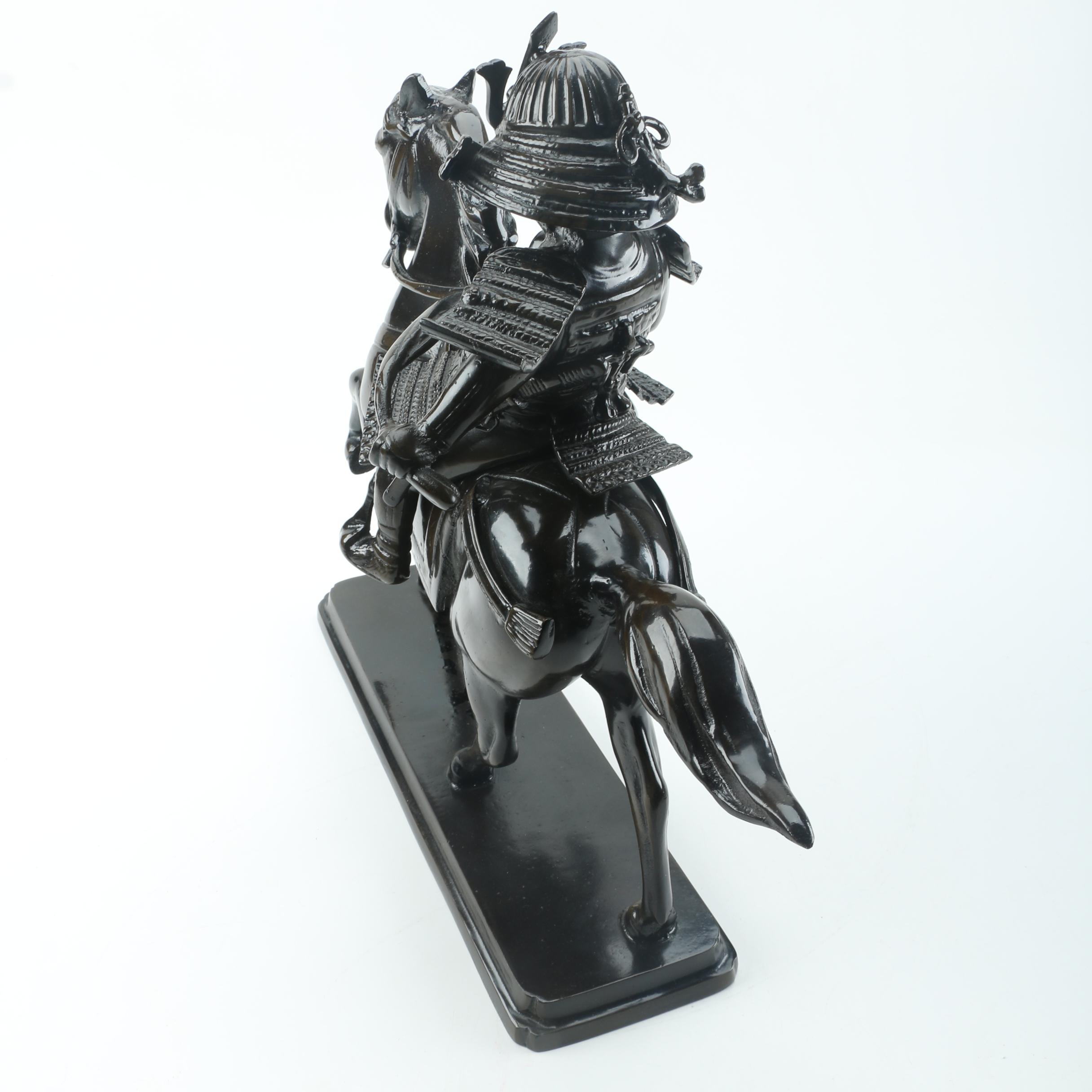 Mounted Samurai Sculpture
