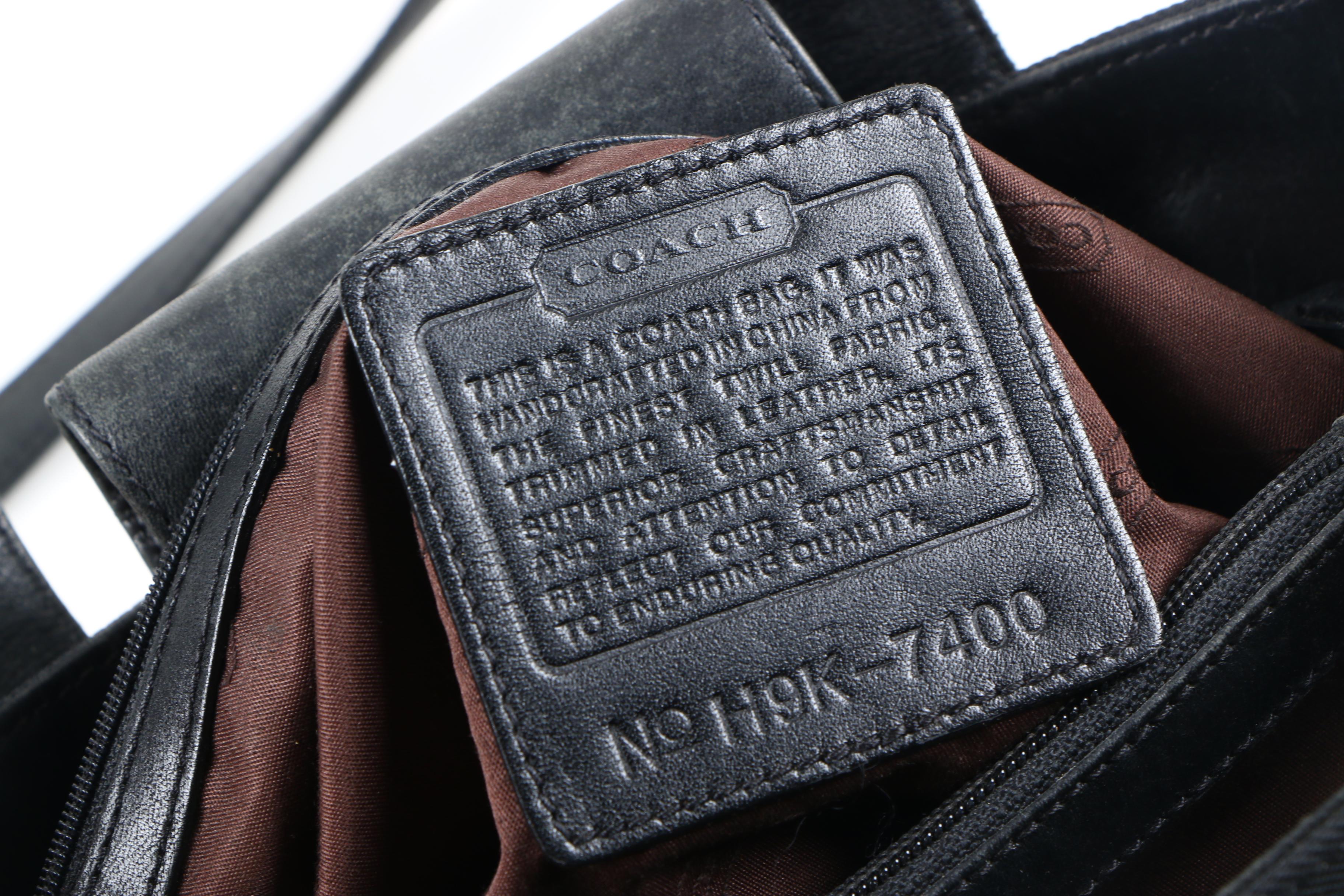 Coach Mercer Twill and Leather Tote Bag