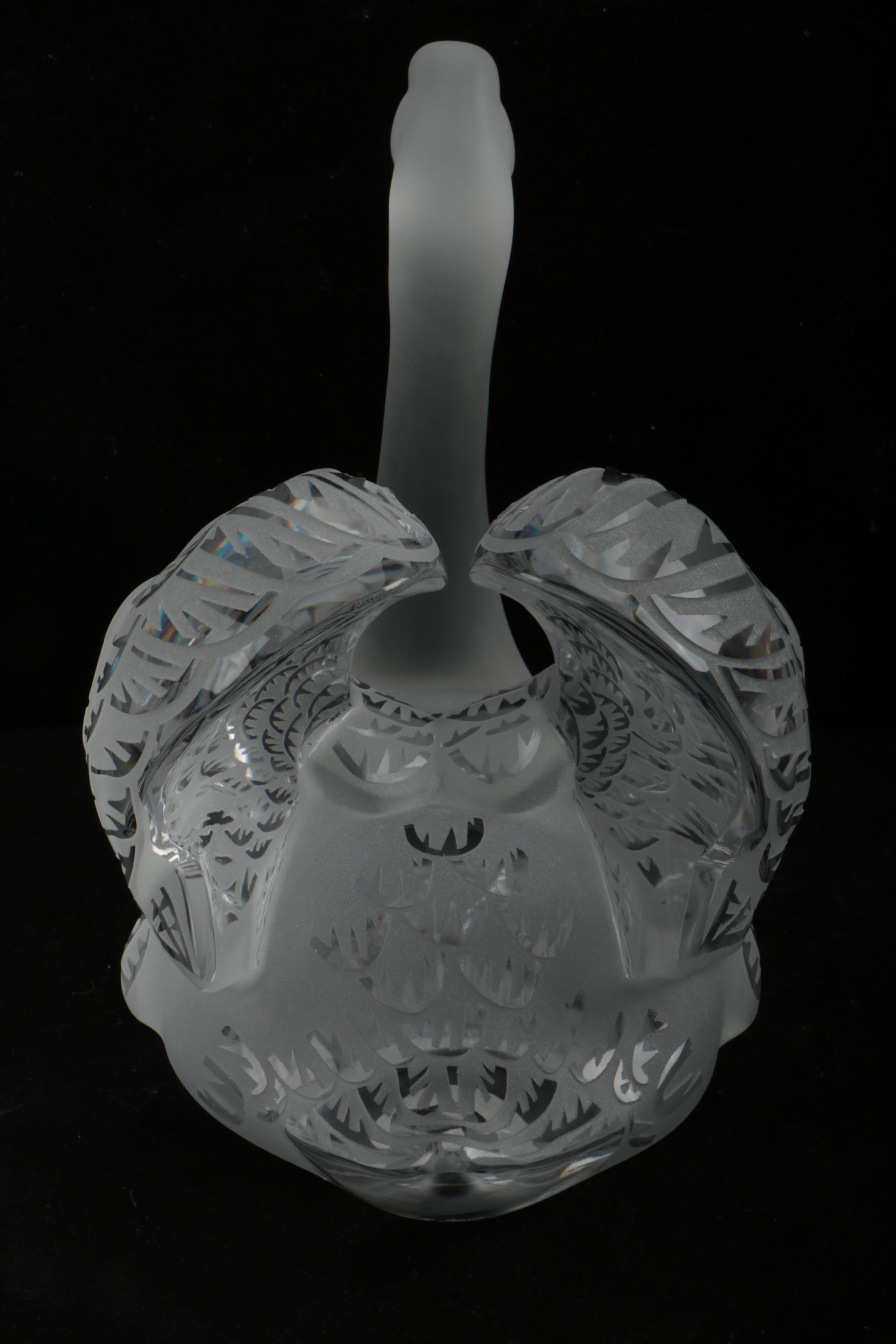 "Miroir Cygne" Lalique Crystal "Swan Head Up"