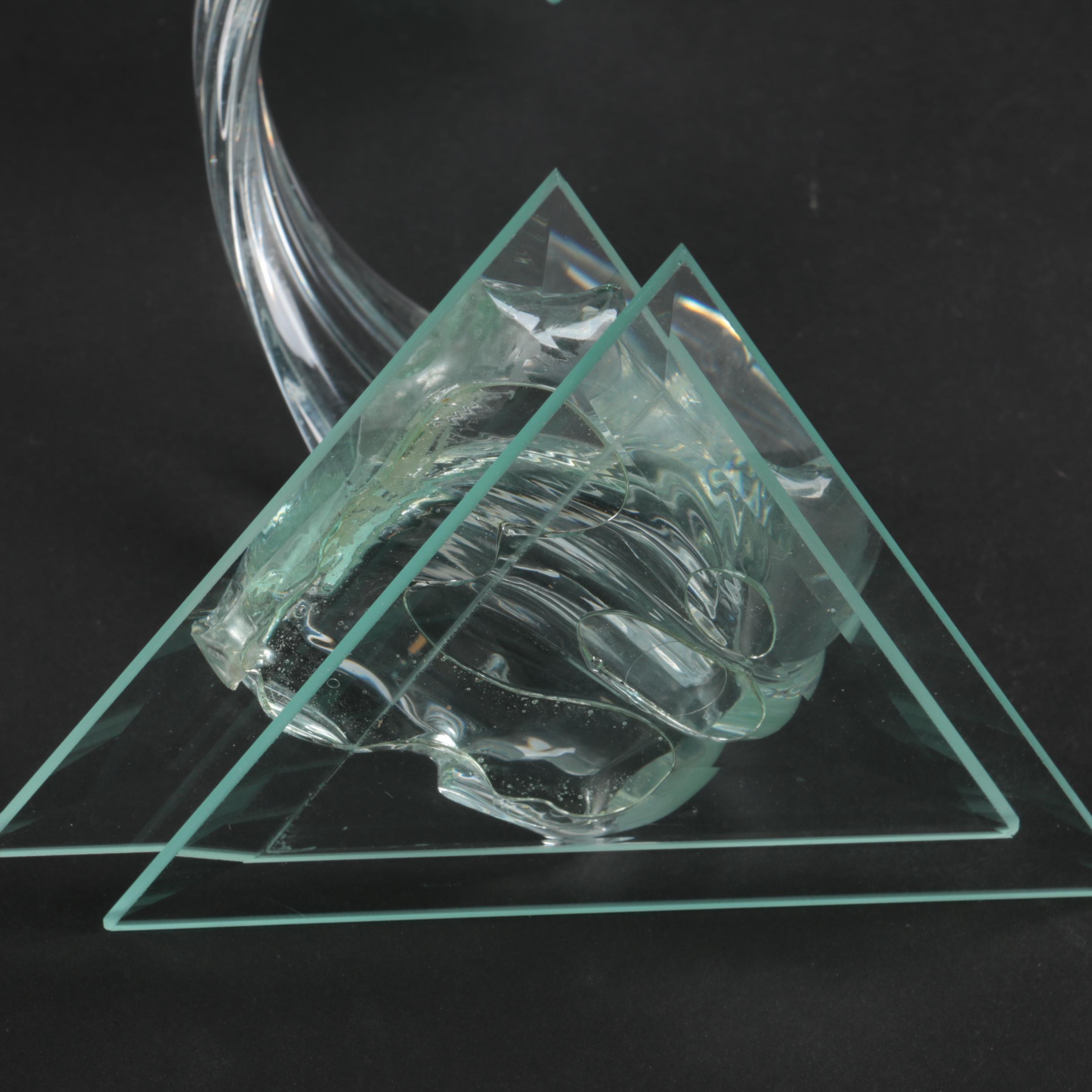 Art Deco Style Crystal Candle Holders