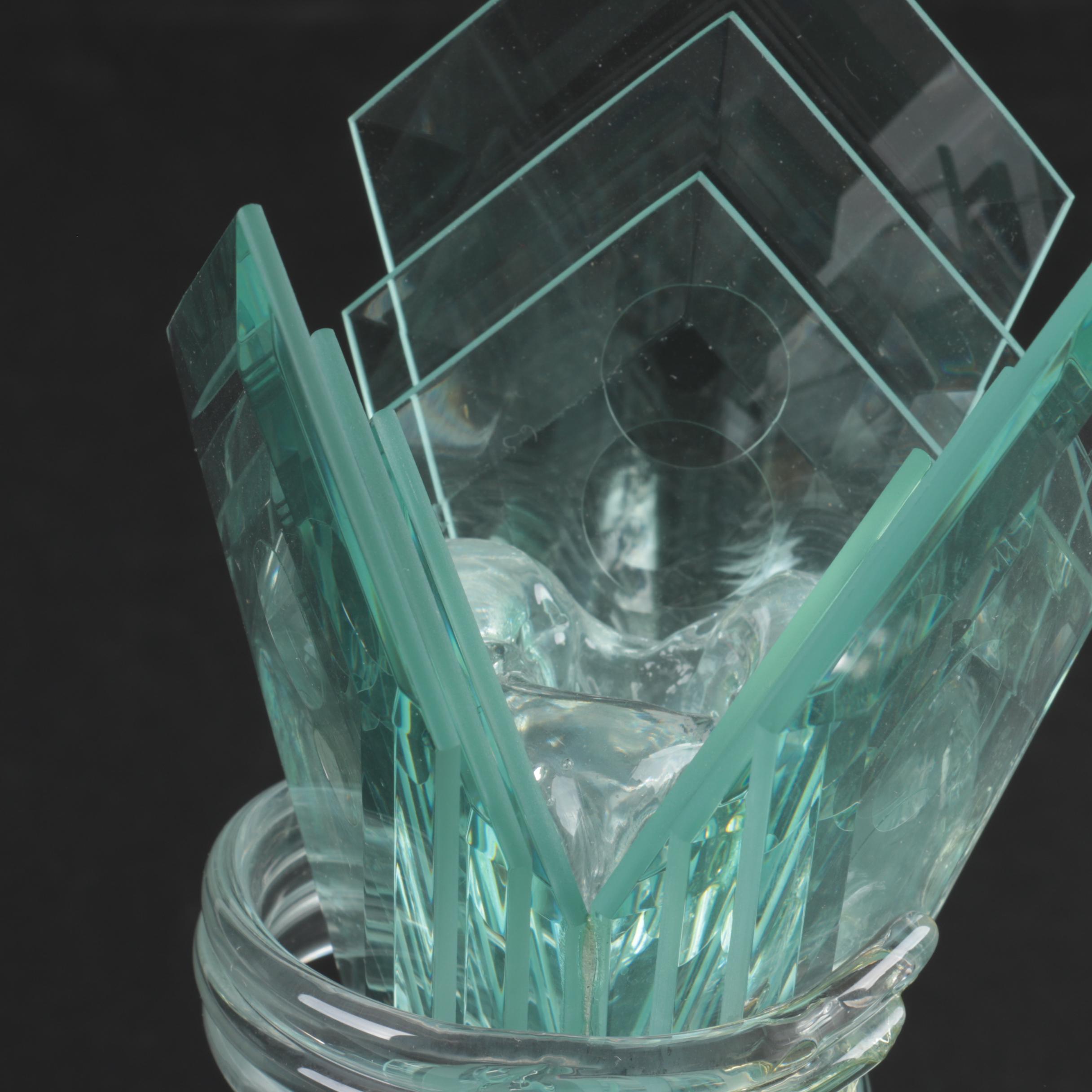 Art Deco Style Crystal Candle Holders