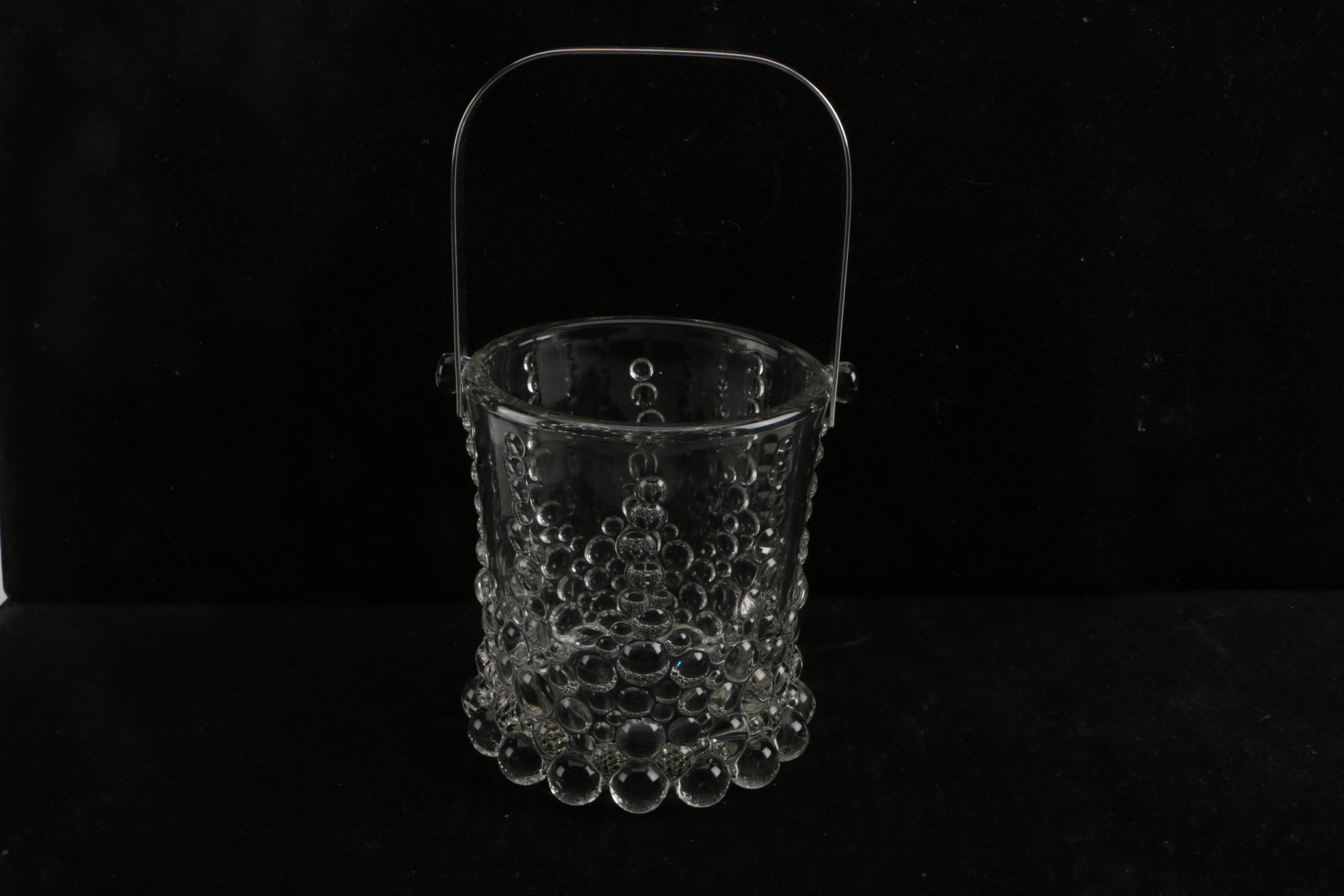 Decorative Glass Ice Bucket