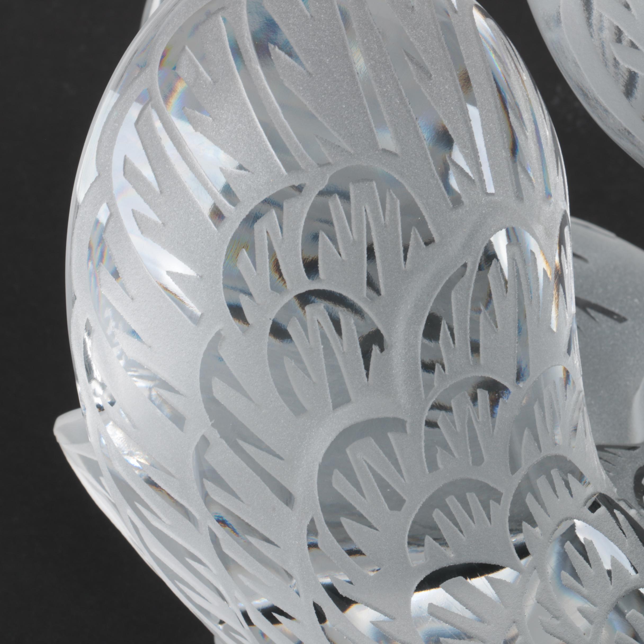 "Miroir Cygne" Lalique Crystal "Swan Head Down"