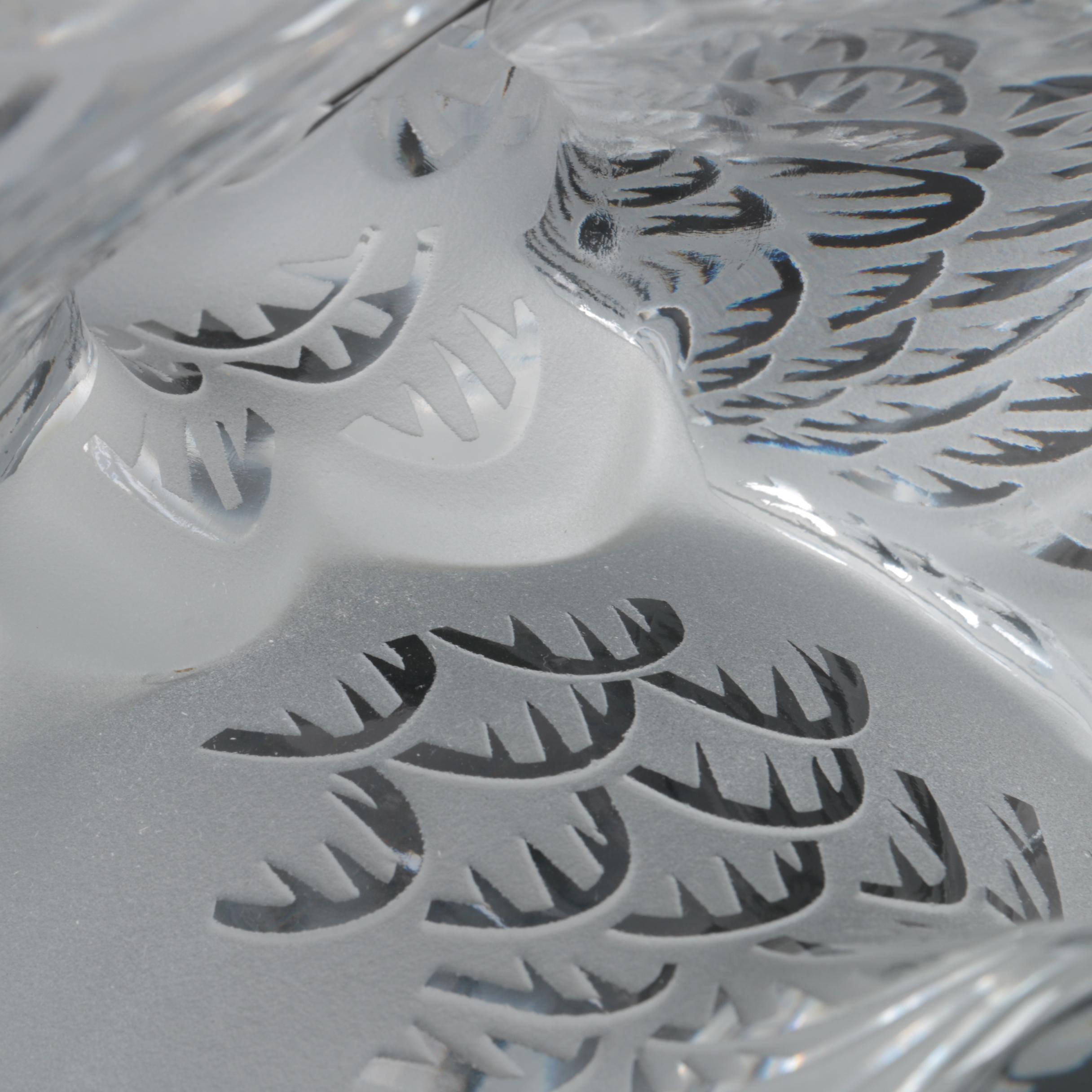 "Miroir Cygne" Lalique Crystal "Swan Head Down"