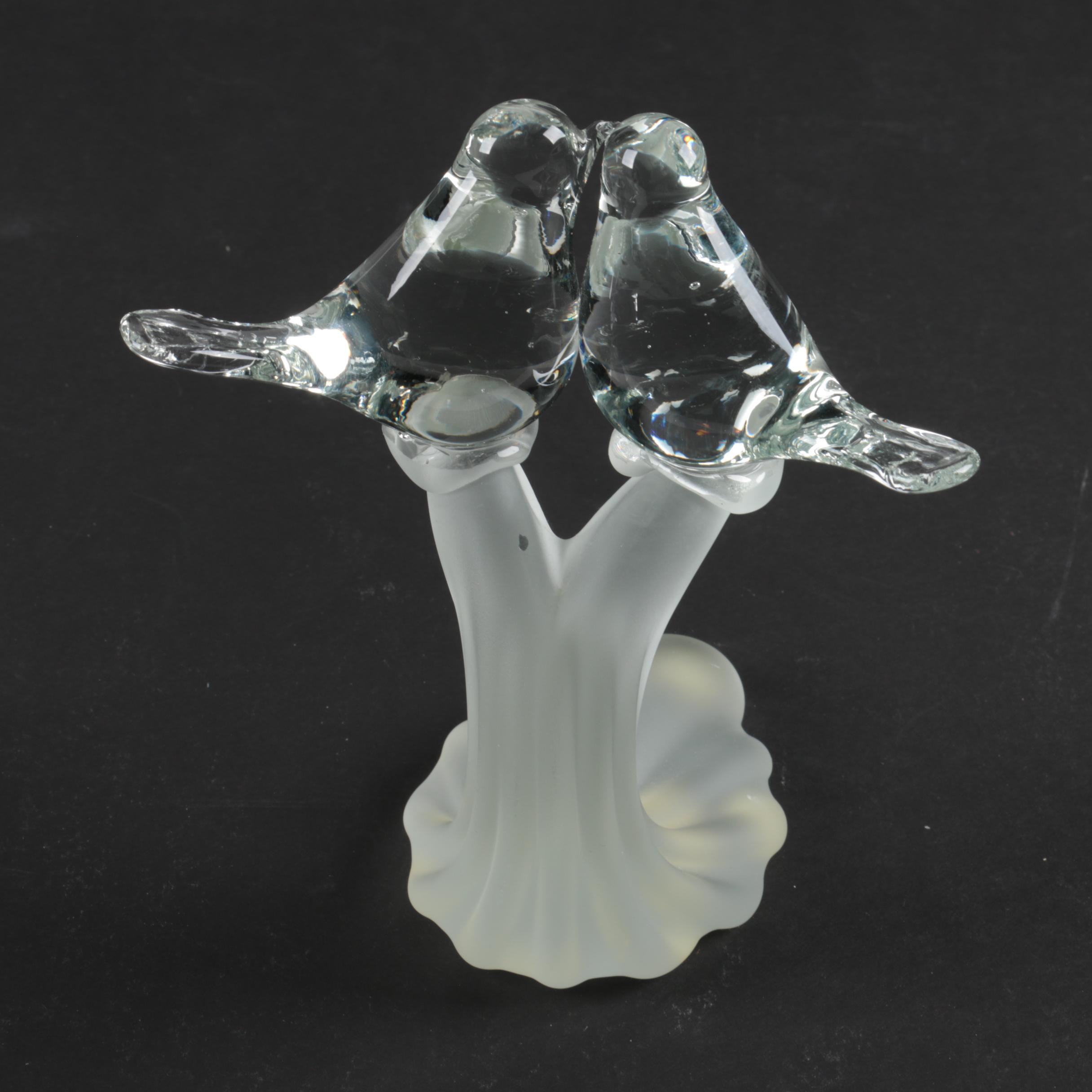 Lalique and Aldon Crystal Bird Figurines