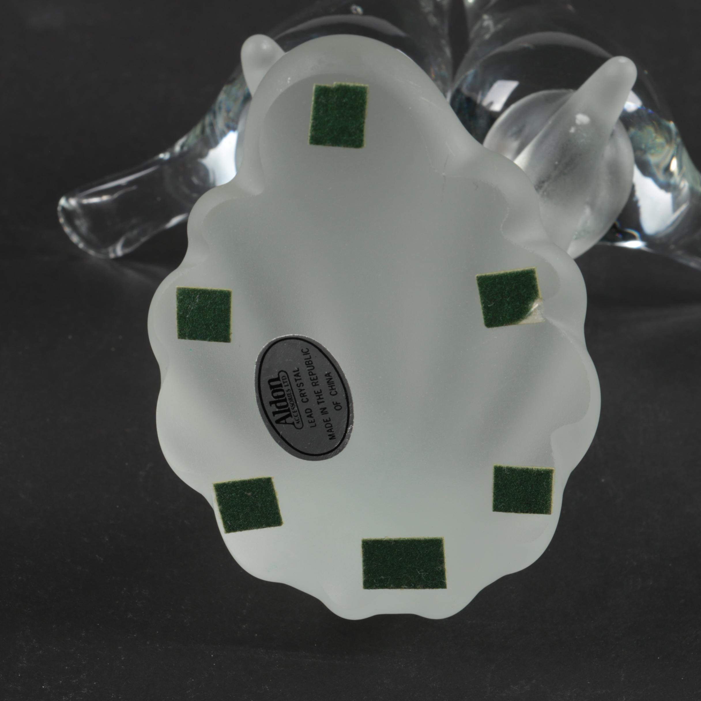 Lalique and Aldon Crystal Bird Figurines