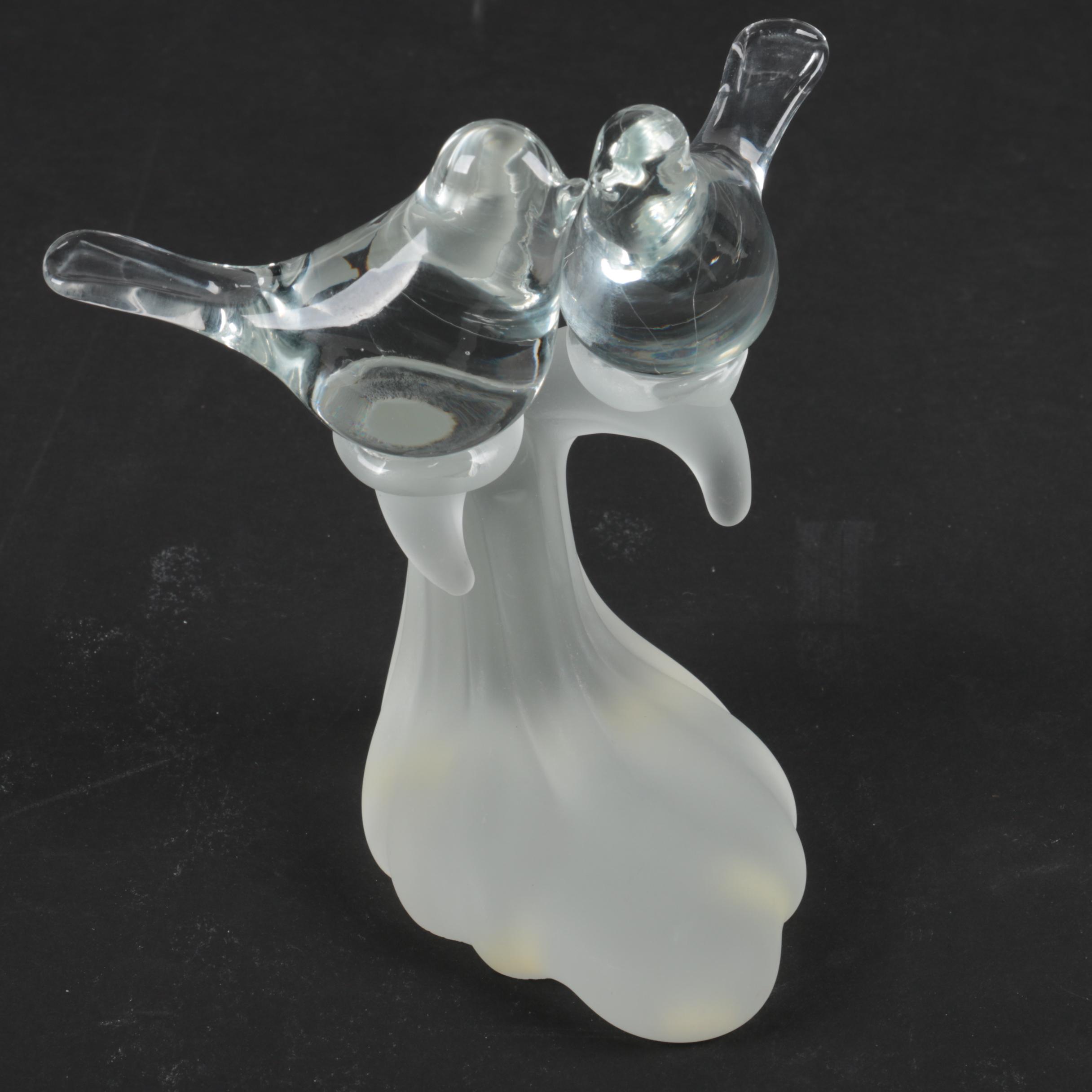 Lalique and Aldon Crystal Bird Figurines