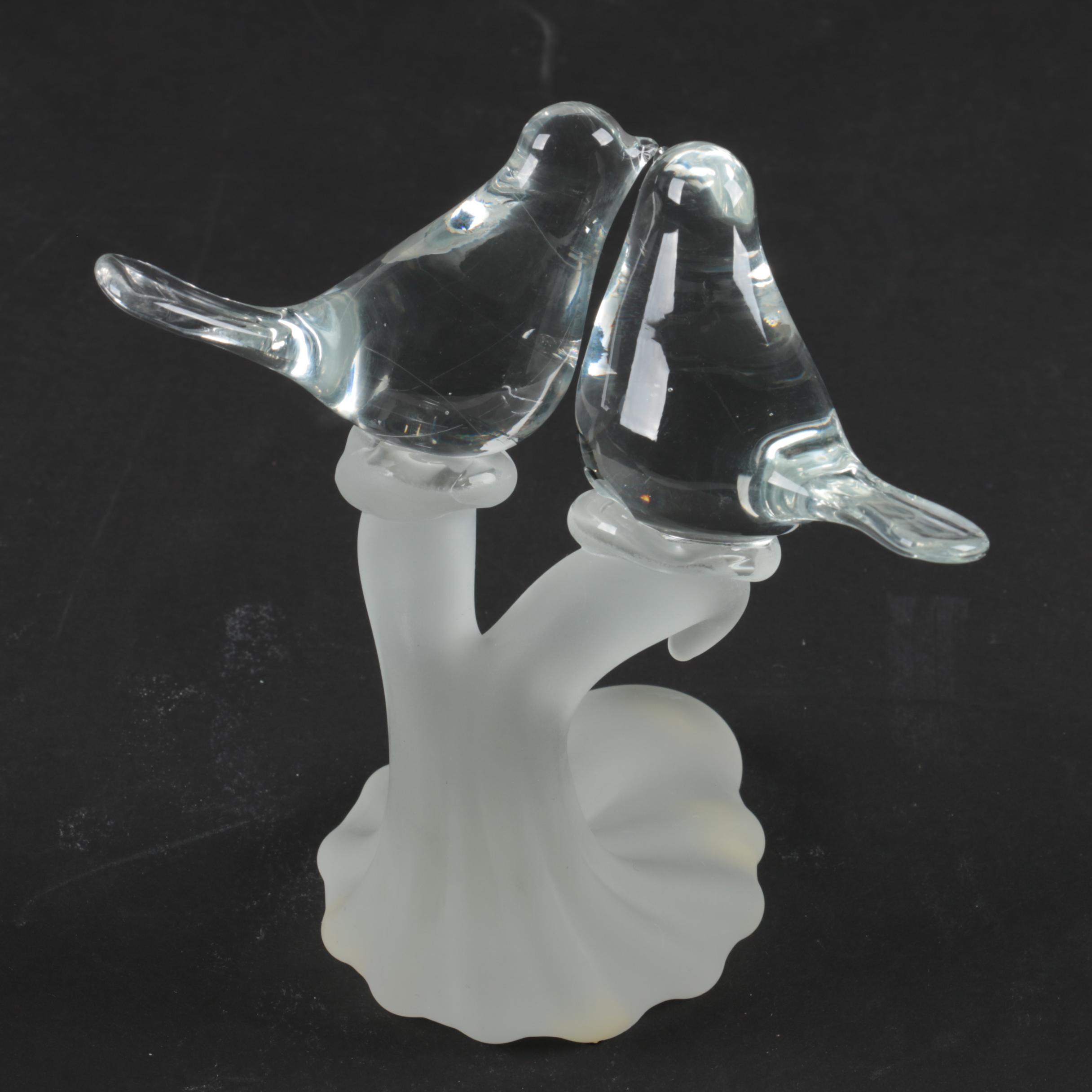 Lalique and Aldon Crystal Bird Figurines