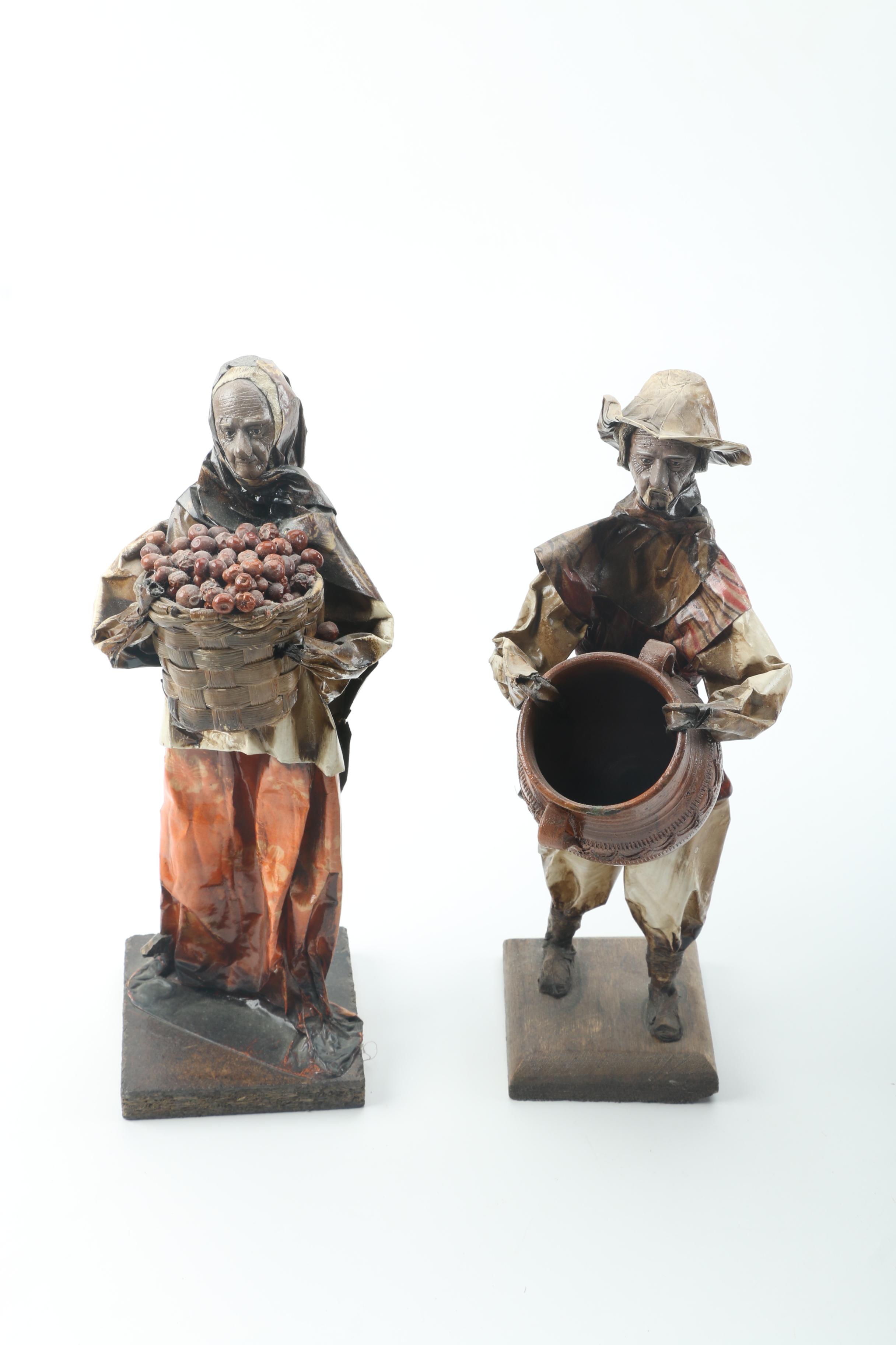 Mexican Folk Art Paper Mache Figurines