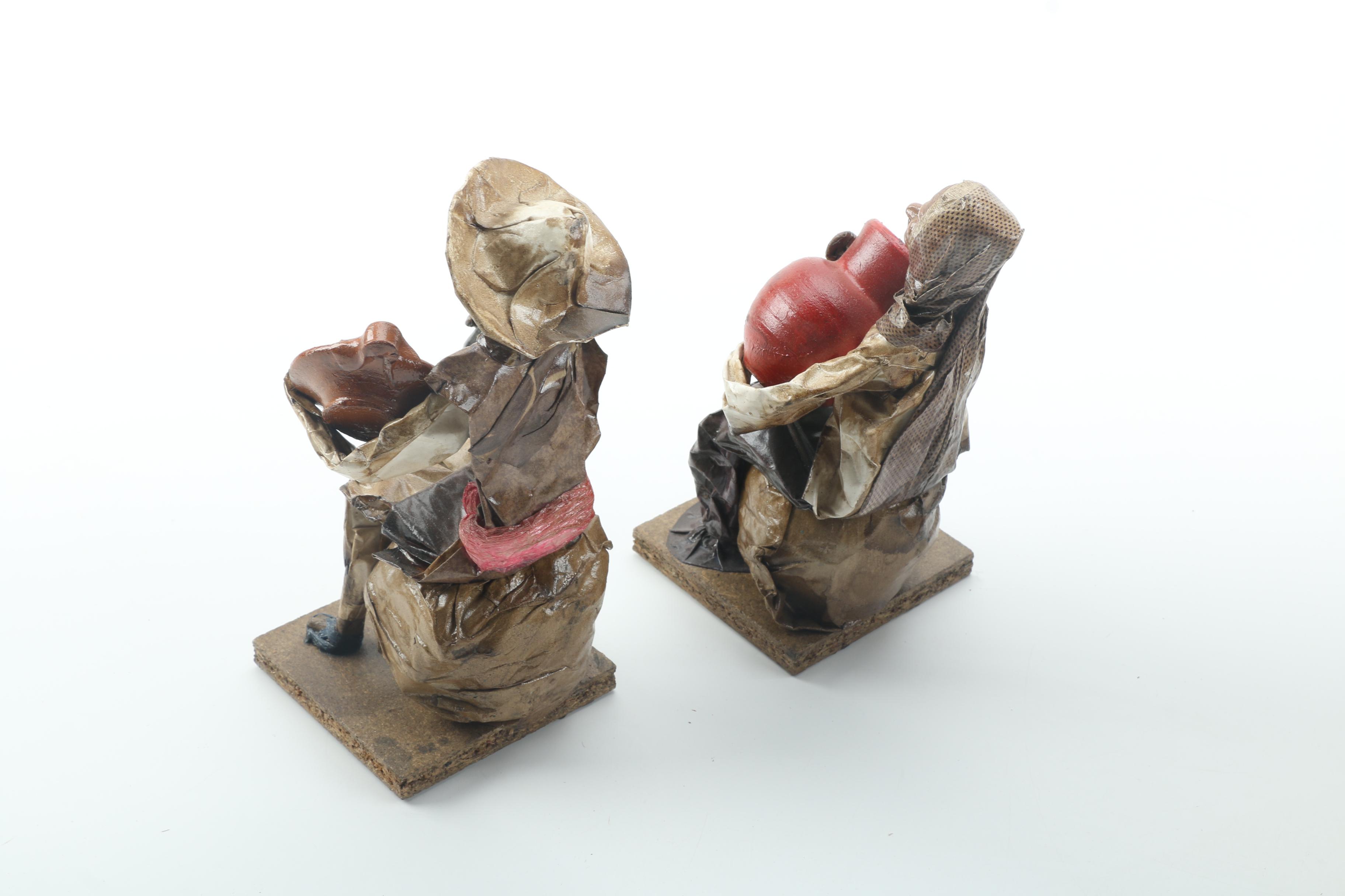 Mexican Folk Art Paper Mache Figurines