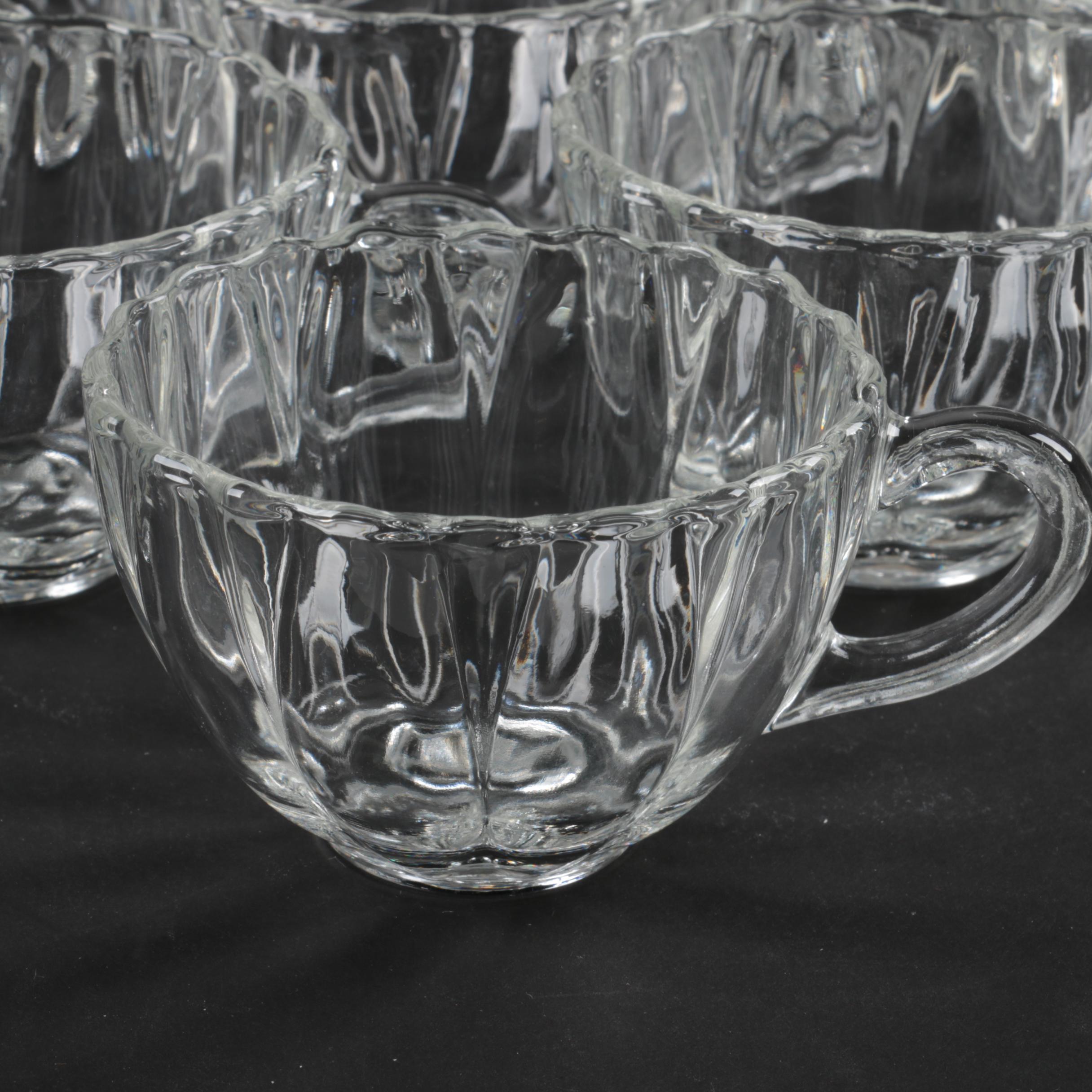 Glass Punch Bowl Set