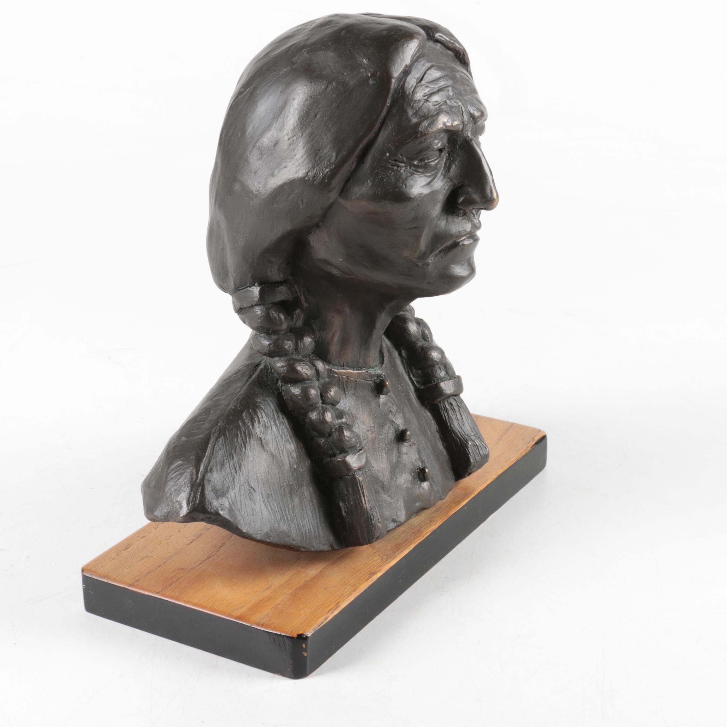 Bronze Native American Inspired Bust
