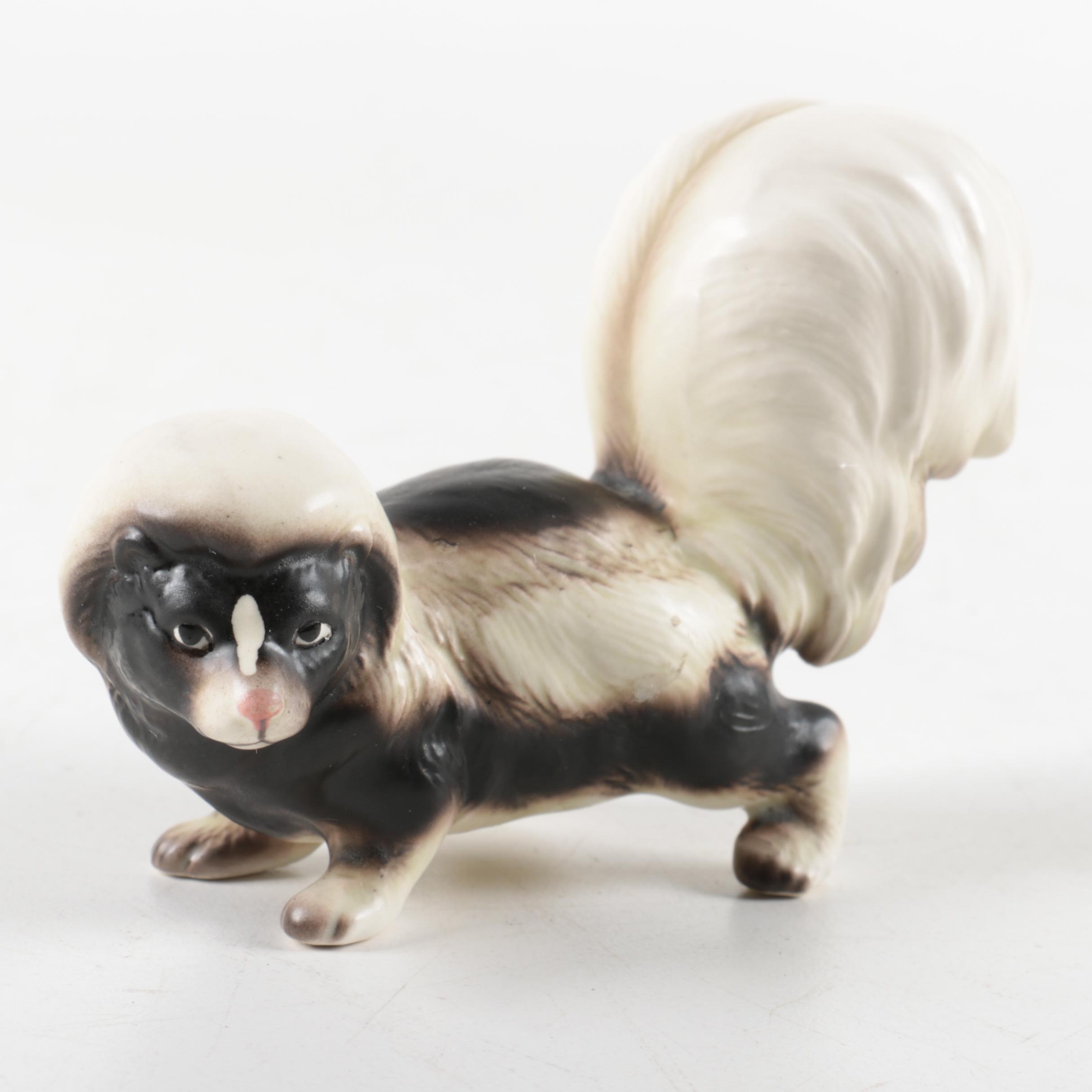 Porcelain Animal Figurines Featuring The Royal Factory of Lomonosov