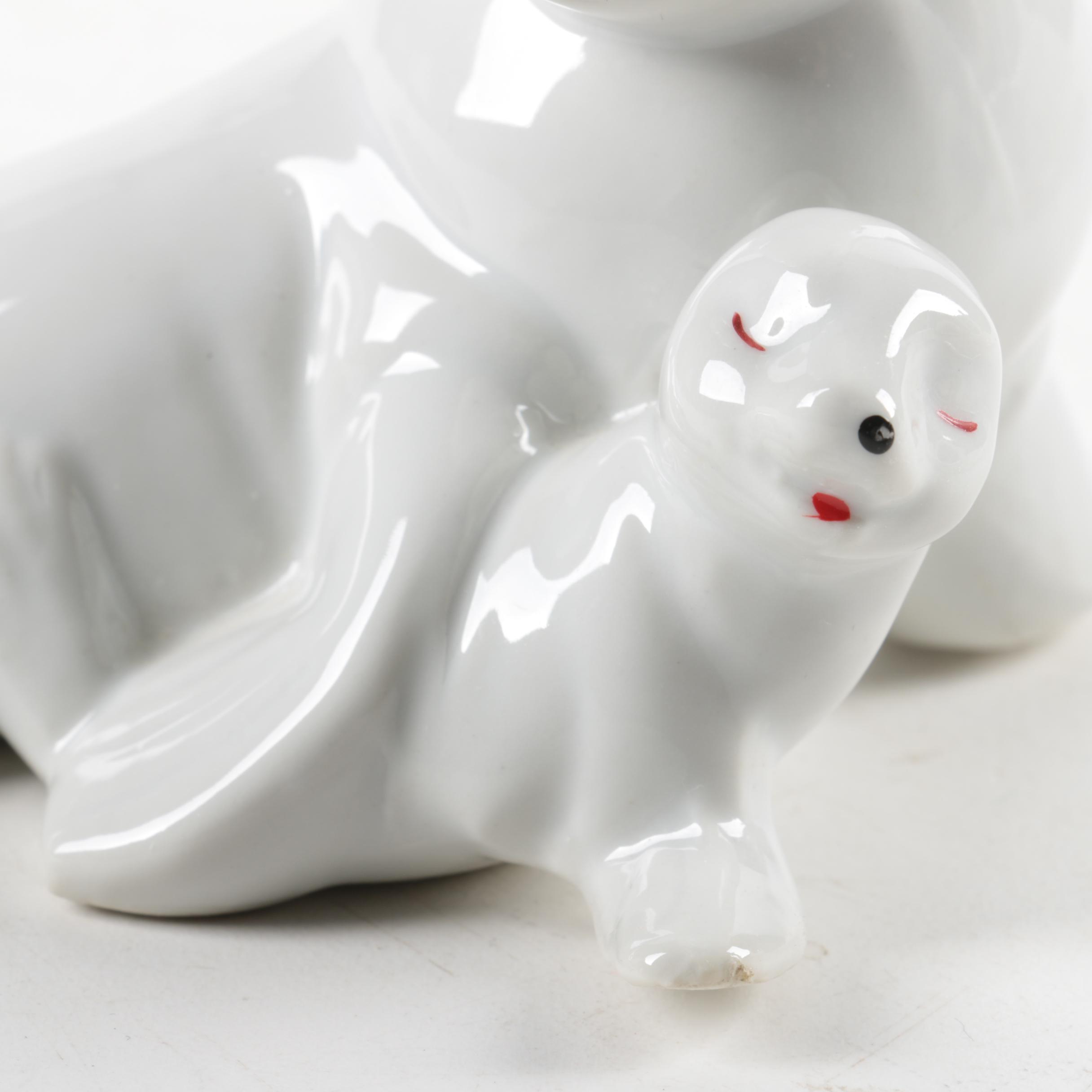 Porcelain Animal Figurines Featuring The Royal Factory of Lomonosov